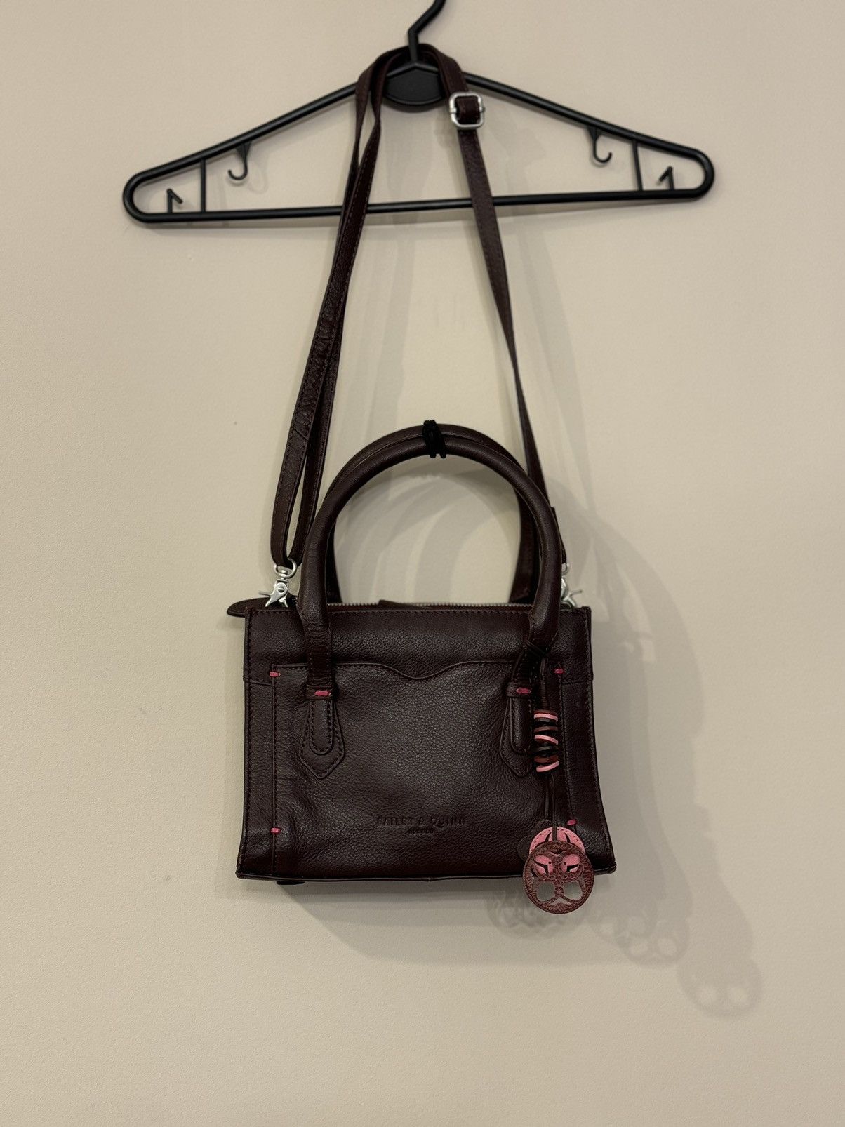 Vintage Bailey & Quinn London leather burgundy shoulder bag hand Size ONE SIZE - 2 Thumbnail
