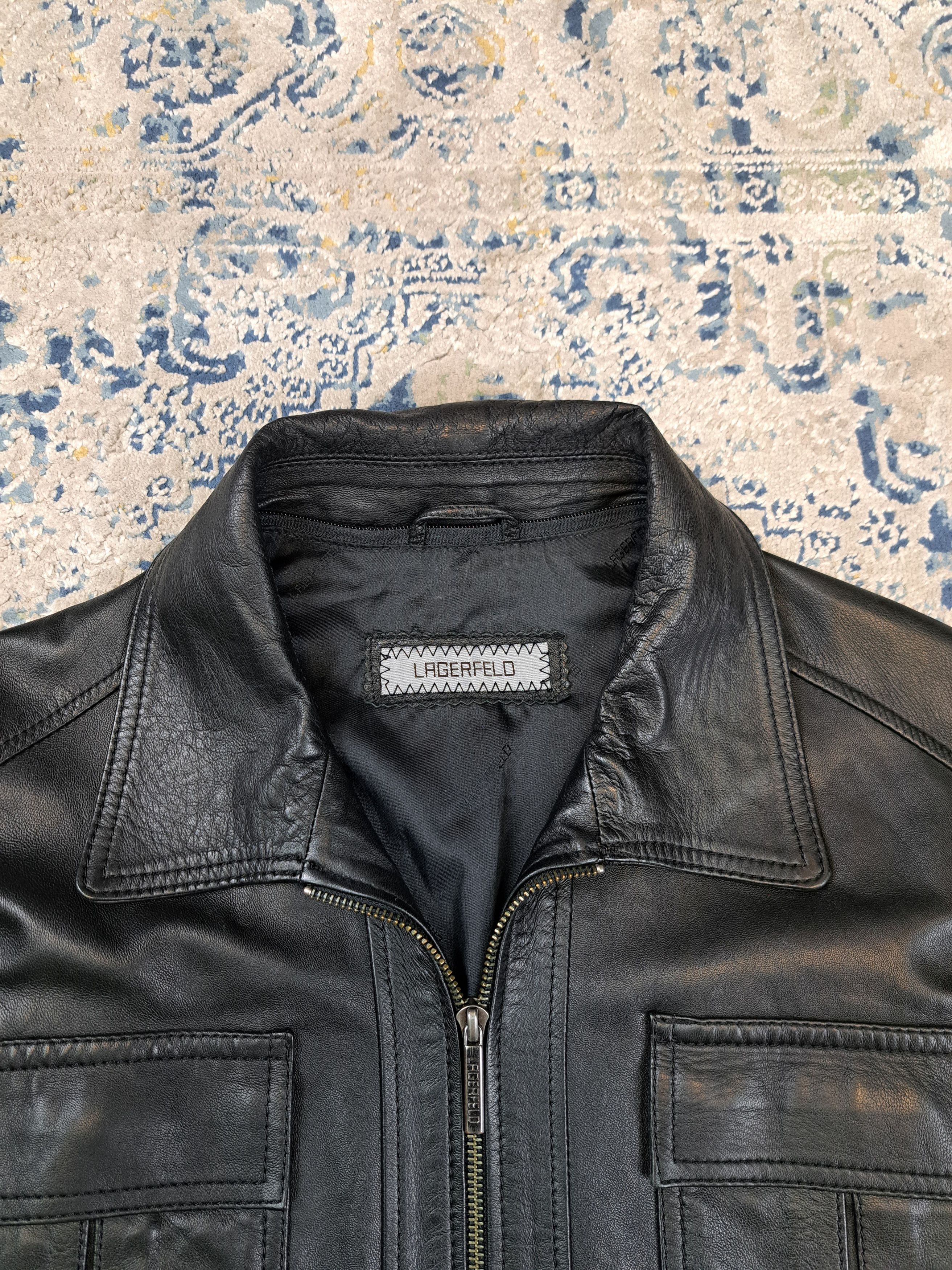 Karl Lagerfeld Lagerfeld High Quality Leather Jacket Designer Luxury Size US L / EU 52-54 / 3 - 2 Thumbnail