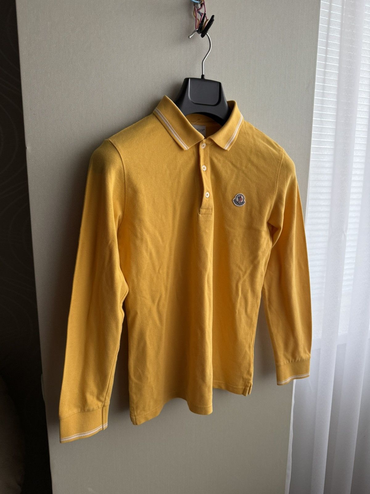 Moncler Moncler Women’s Yellow Polo Long Sleeve T-Shirt Size XS / US 0-2 / IT 36-38 - 2 Thumbnail