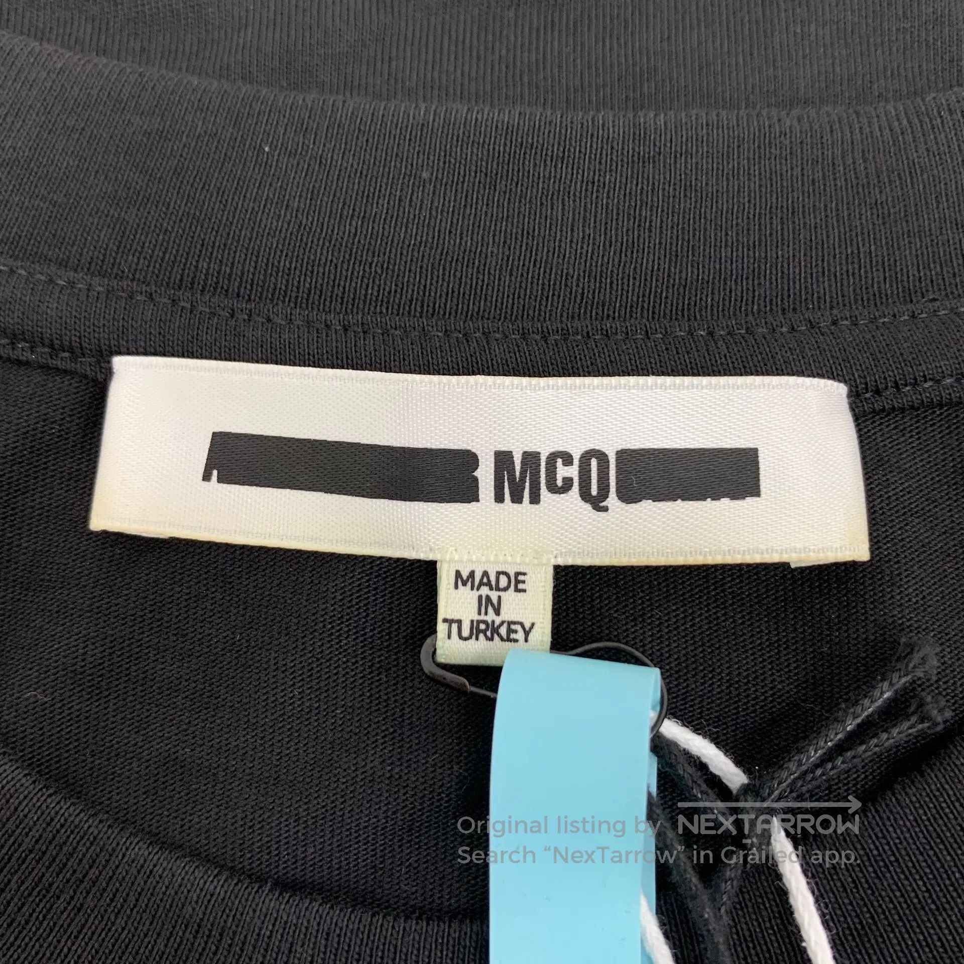 Alexander McQueen Alexander McQueen Black logo letter print cotton crew neck Size US S / EU 44-46 / 1 - 5 Thumbnail