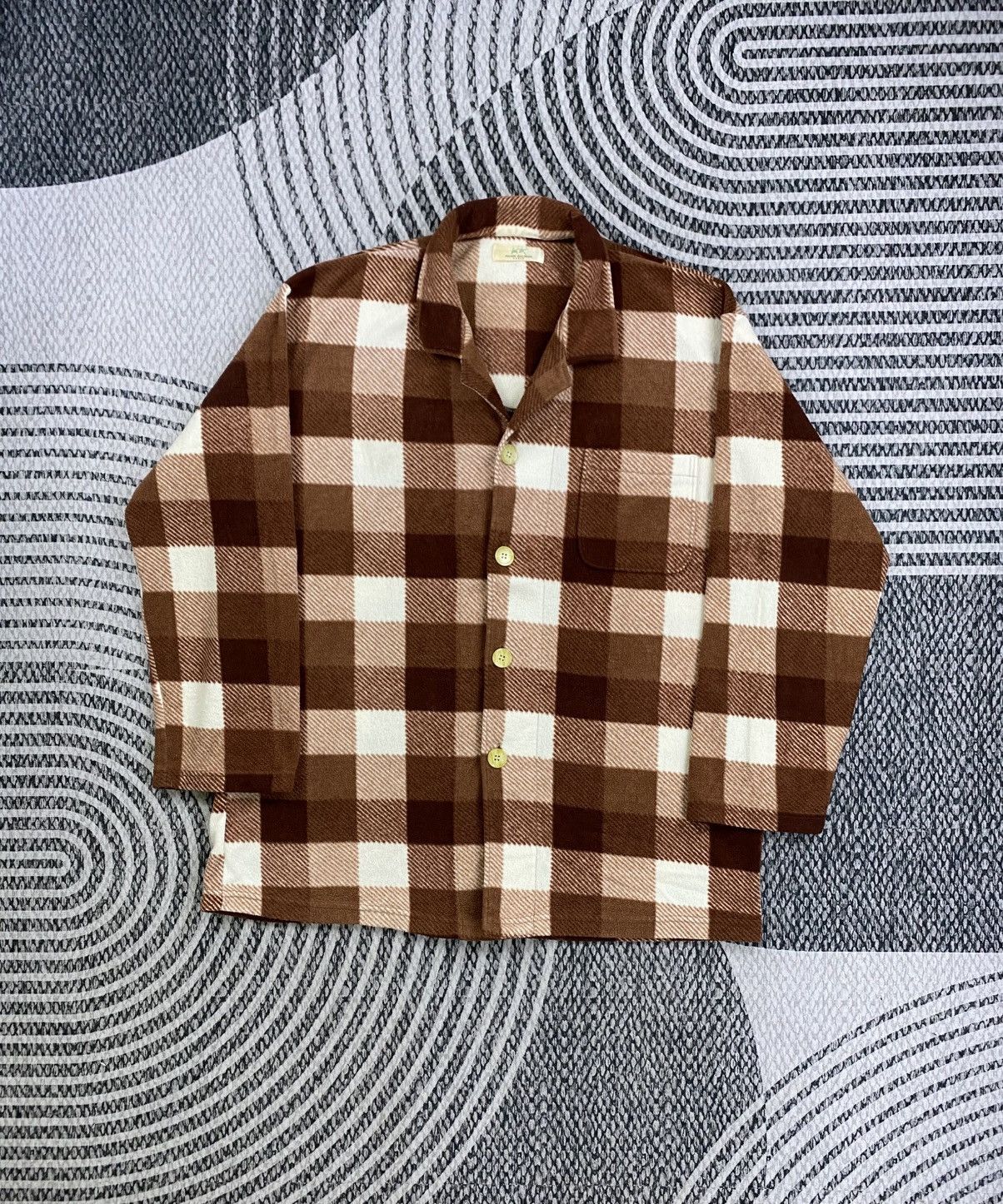 Pierre Balmain Vintage Pierre Balmain Checked Brown Flannel Shirt Size US XL / EU 56 / 4 - 1 Thumbnail