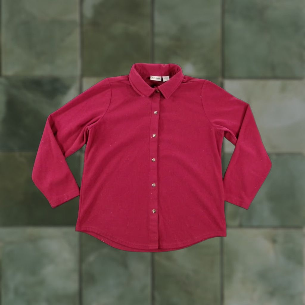 Vintage VINTAGE L.L. Bean Button-Up Shirt Women Small Red Casual Outdoor 90s Preppy Style Mens Womens Size S / US 4 / IT 40 - 1 Thumbnail