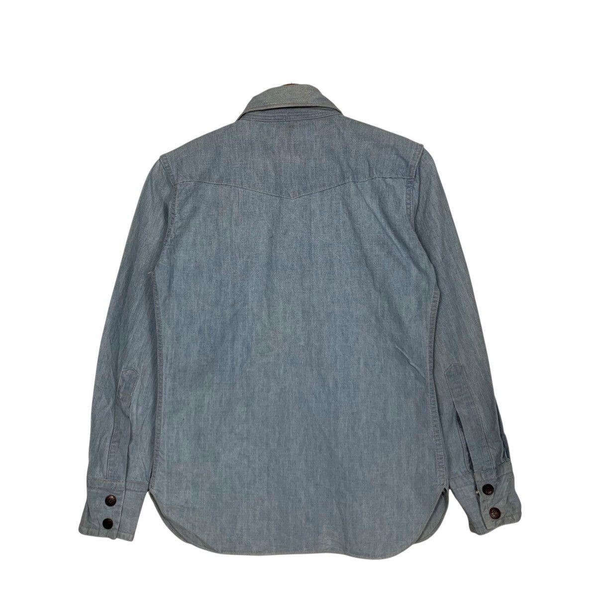 Japanese Brand Vintage 90's DOMINGO Denim Shirt #2925-C132 Size US M / EU 48-50 / 2 - 7 Thumbnail