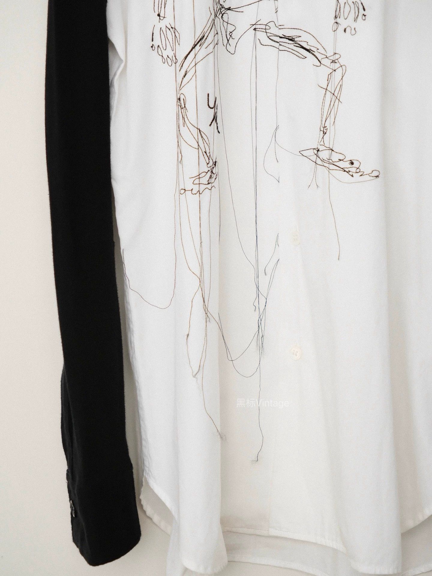 Yohji Yamamoto Yohji Yamamoto 19AW Vtg Asakura Embroidered White Shirt Size US L / EU 52-54 / 3 - 3 Thumbnail