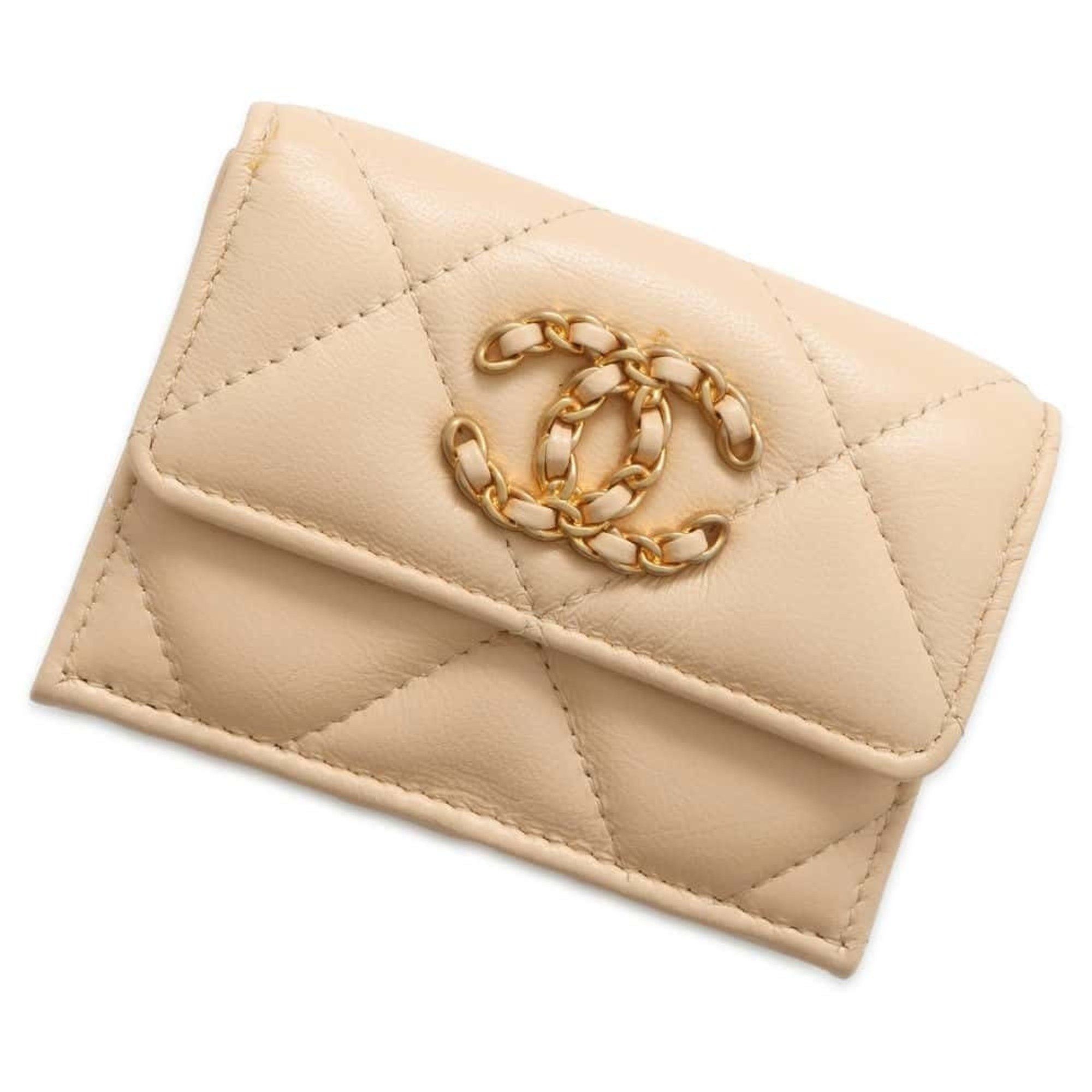 Chanel Tri-fold Wallet Quilted Coco Mark Lambskin AP1789 CHANEL 