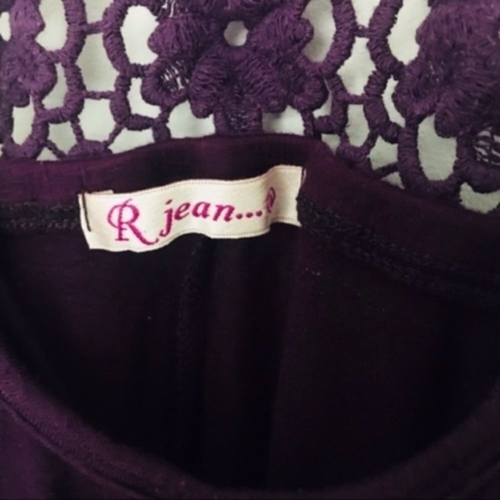Other R Jean Purple Crochet Back Tank Top | Juniors Size Large | F Size S / US 4 / IT 40 - 5 Thumbnail