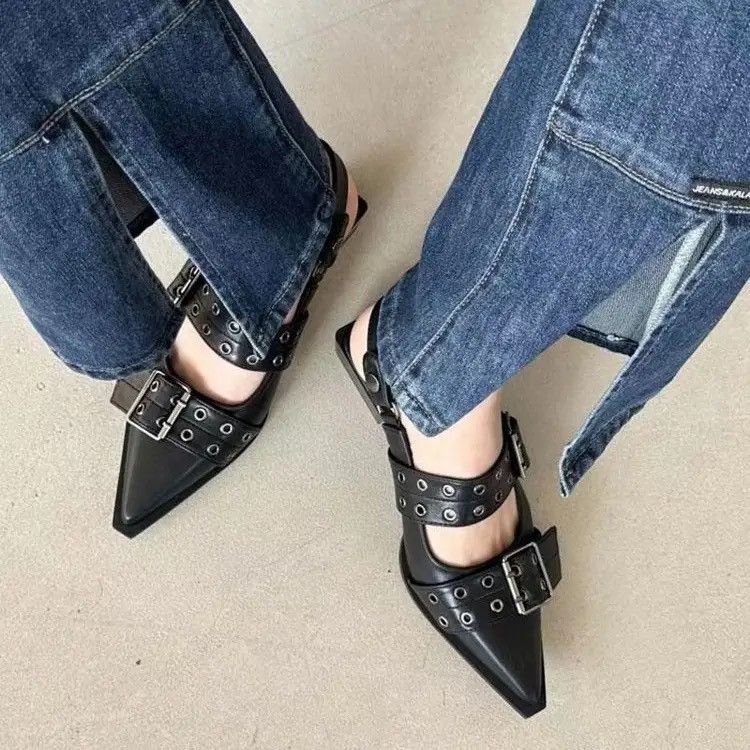 Japanese Brand × Vintage Streetwear Gothic Retro Vintage Style PU Leather Boots Heels Size US 6.5 / IT 36.5 - 3 Thumbnail