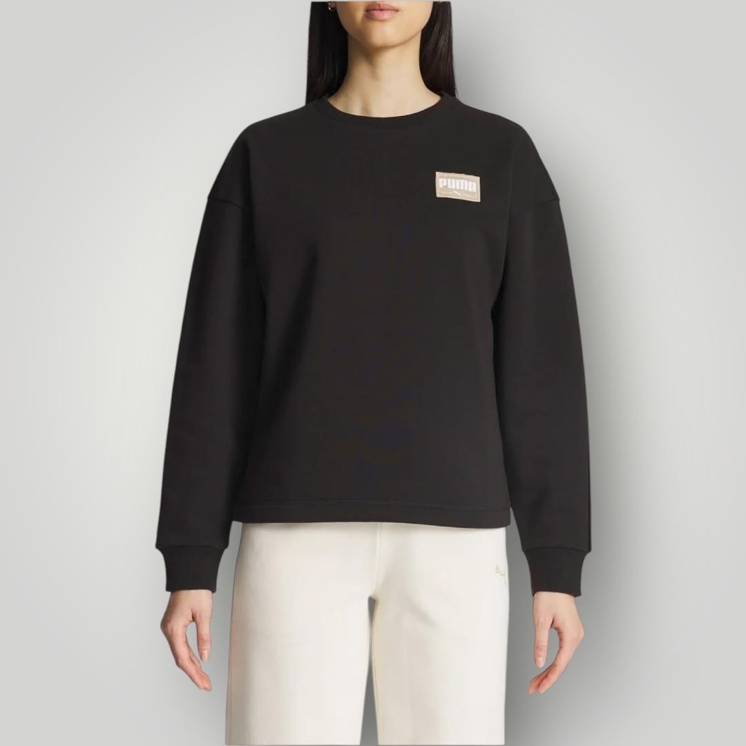 Puma PUMA Women's Fleece Crewneck Sweatshirt Badge M Size M / US 6-8 / IT 42-44 - 1 Thumbnail
