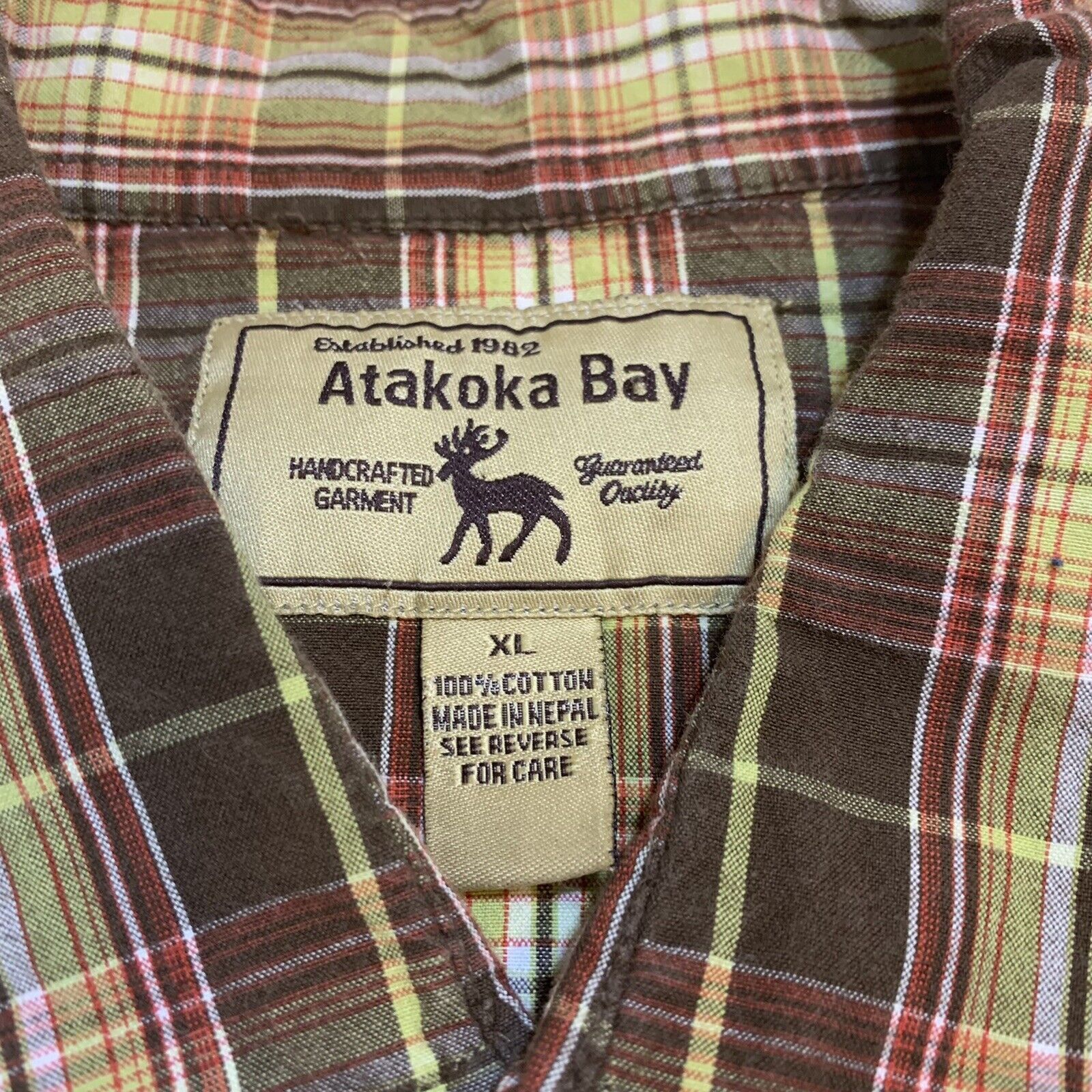 Vintage Atakoka Bay Western Handcrafted Nepal Pearl Snap Plaid Shirt Size US L / EU 52-54 / 3 - 3 Thumbnail
