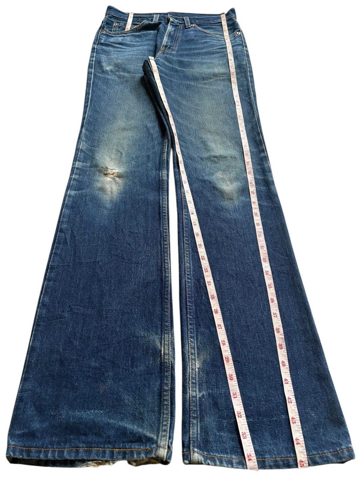 Levi's Vintage 90s Levis 517 Mud Wash Distressed Flare Jeans Size US 30 / EU 46 - 13 Thumbnail