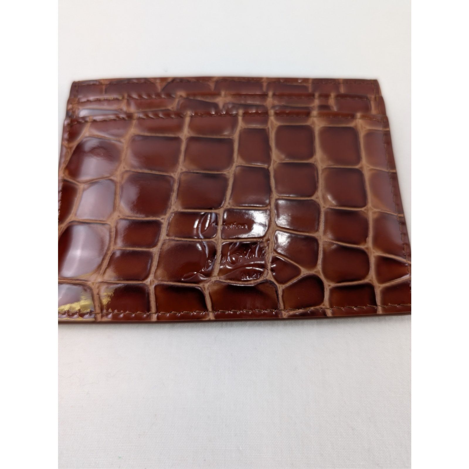 Christian Louboutin o1rshd1 Q:2 / croc-embossed leather card case Card Holder Size ONE SIZE - 6 Thumbnail