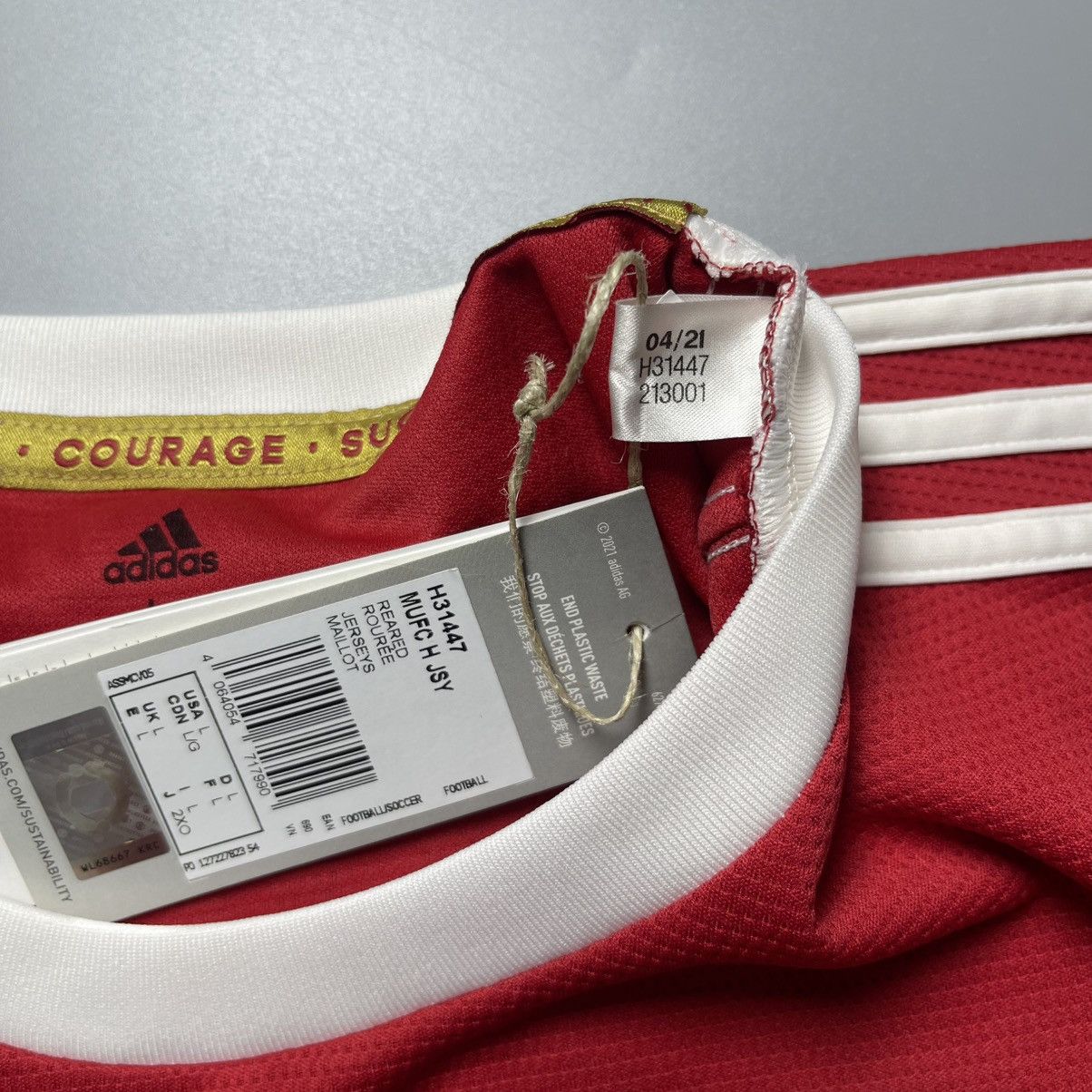 Vintage MAN UNITED ADIDAS 2021/2022 SOCCER HOME JERSEY #10 RASHFORD Size US L / EU 52-54 / 3 - 6 Thumbnail