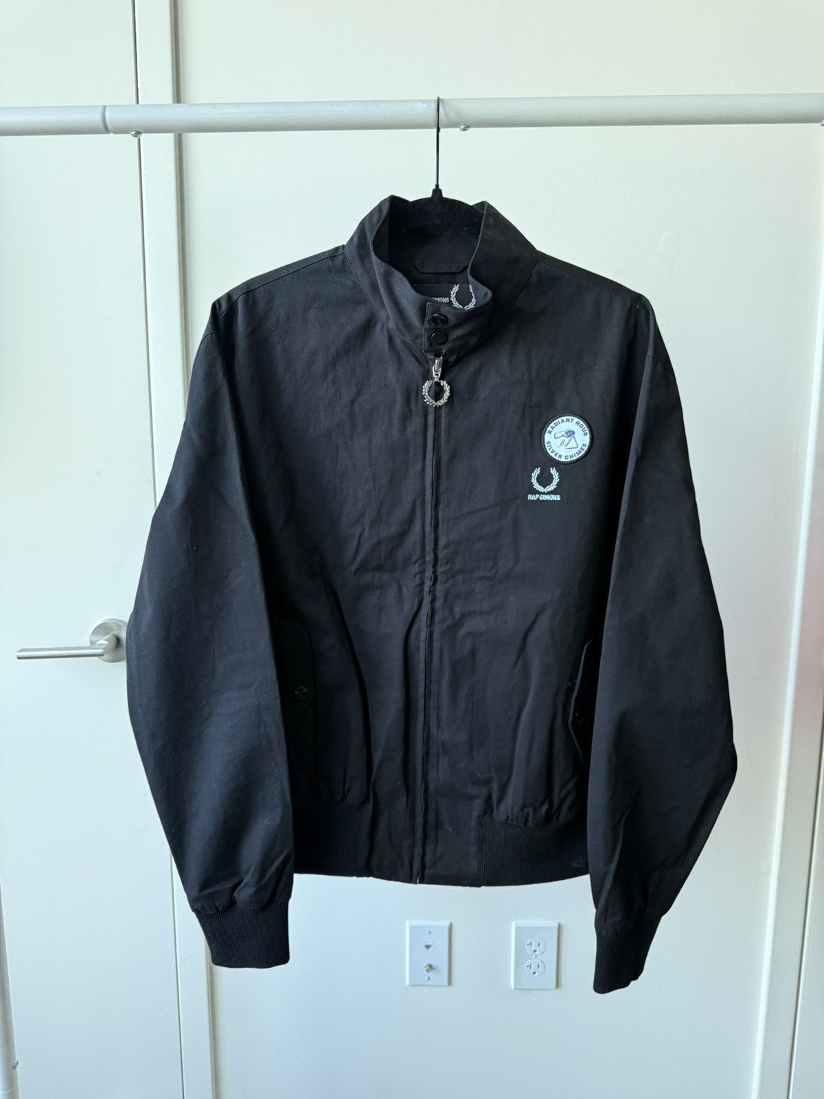 Raf Simons AW04-05 “Waves” asymmetrical-zip rider jacket | Grailed