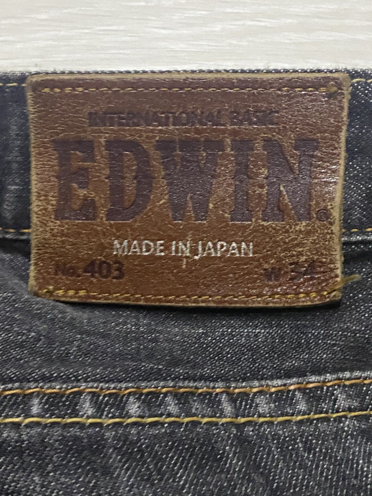 Edwin Vtg Edwin International Basic 403 Black Denim Loose Jeans Size US 34 / EU 50 - 12 Thumbnail