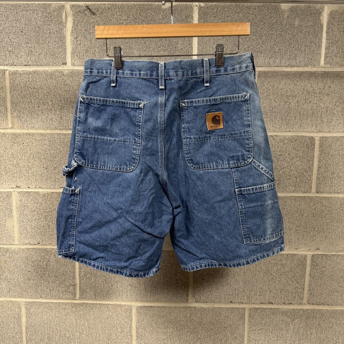 Carhartt Vintage Carhartt Denim Shorts ERD Grunge Faded Thrashed Size US 34 / EU 50 - 1 Thumbnail