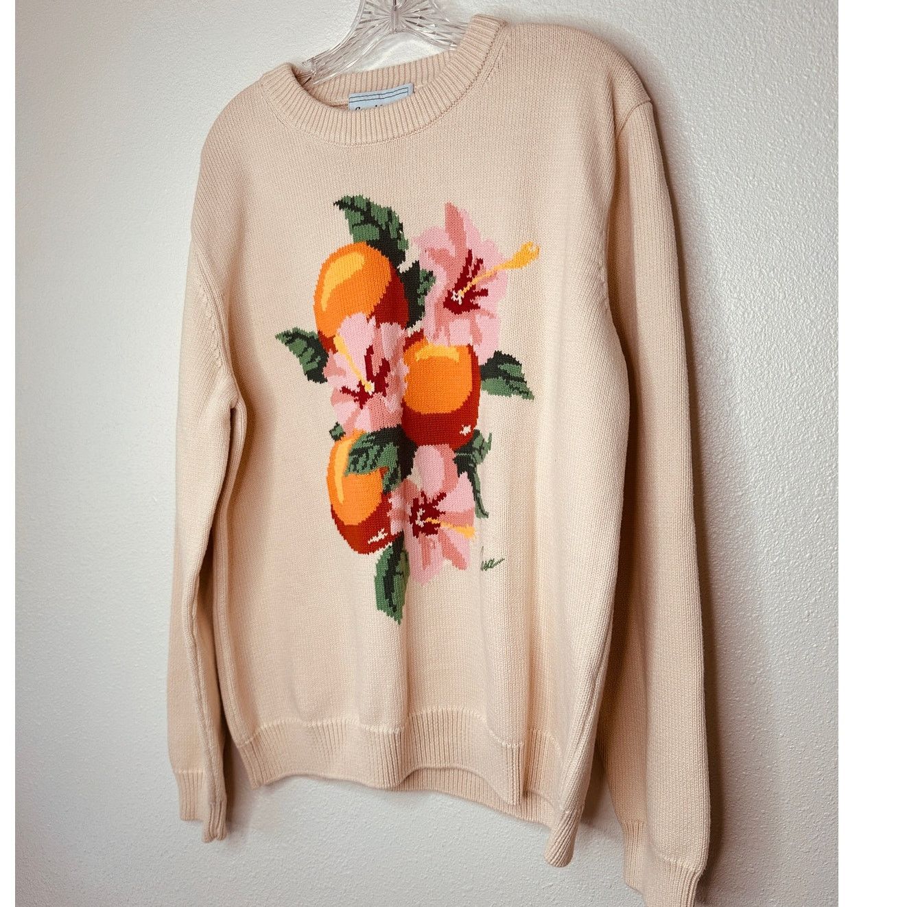 Casablanca NWT Casablanca Cream Kapalia Oranges Intarsia Sweater XXL Size XL / US 12-14 / IT 48-50 - 4 Thumbnail