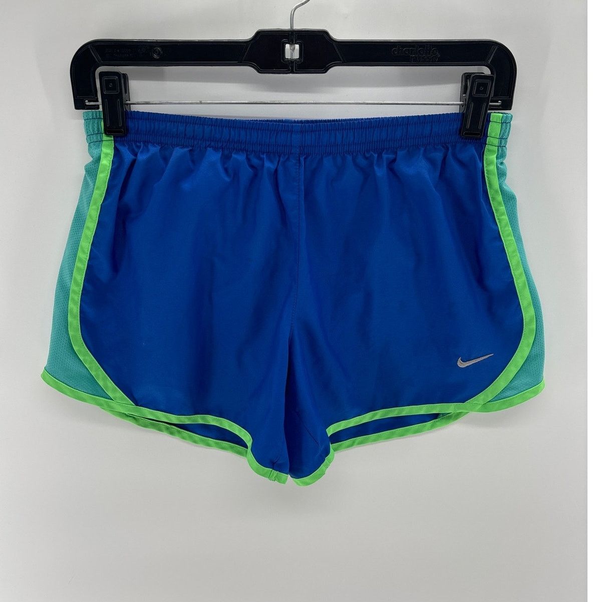 Nike Nike Women's Large running shorts blue/green Size 26" / US 2 / IT 38 - 1 Thumbnail