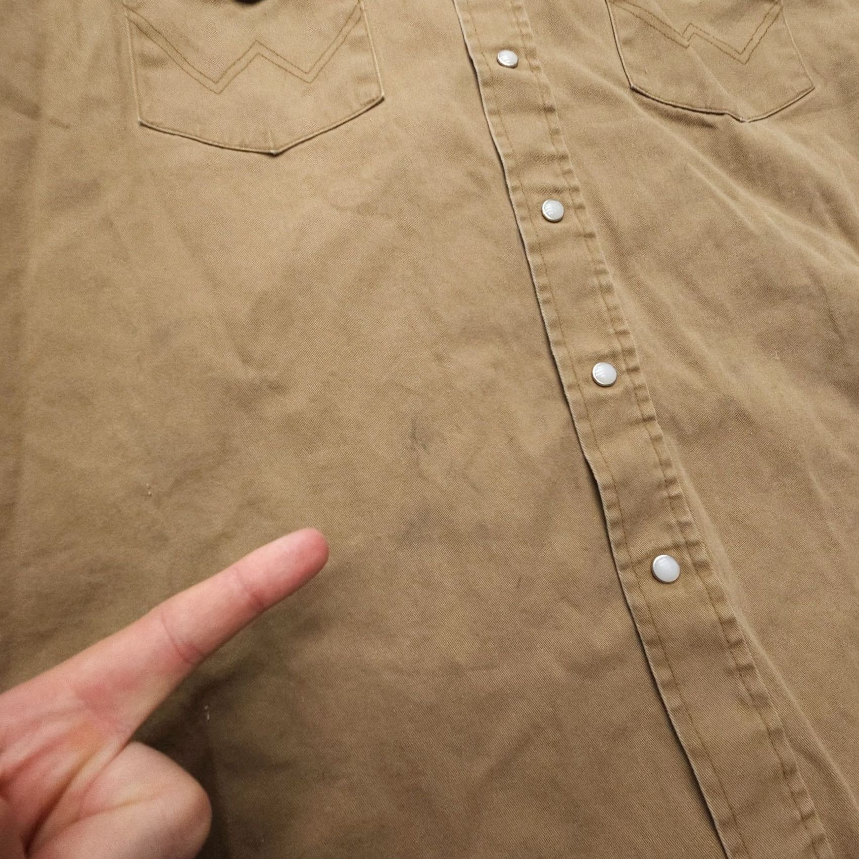 Wrangler VINTAGE Jaguar Wrangler Pearl Snap Shirt Mens XL Brown Cotton Twill Western Cowboy Button-Up Casual Workwear Size US XL / EU 56 / 4 - 4 Thumbnail