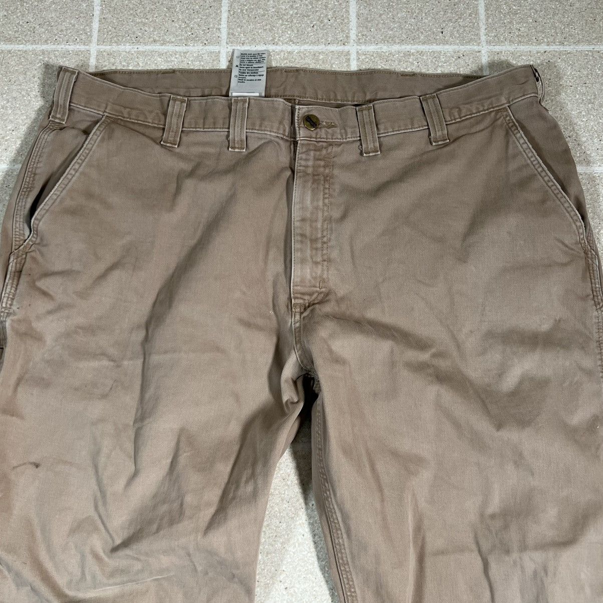 Carhartt Carhartt Relaxed Fit Khaki Work Brown Twill Pants Size 44x30 Size US 44 / EU 60 - 7 Thumbnail