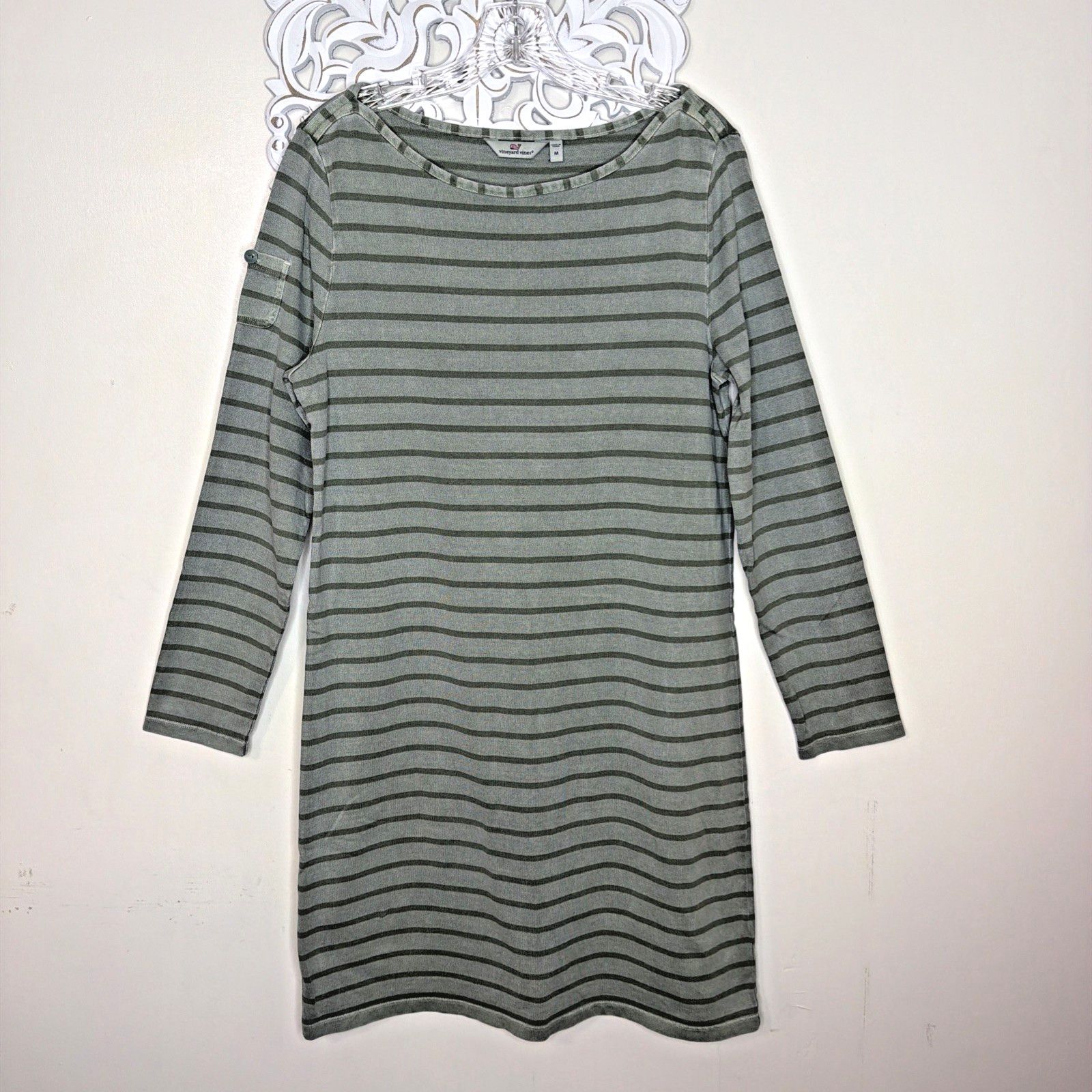Vineyard Vines Vineyard Vines Women's MEDIUM Pullover Cotton Dress Green Size M / US 6-8 / IT 42-44 - 1 Thumbnail