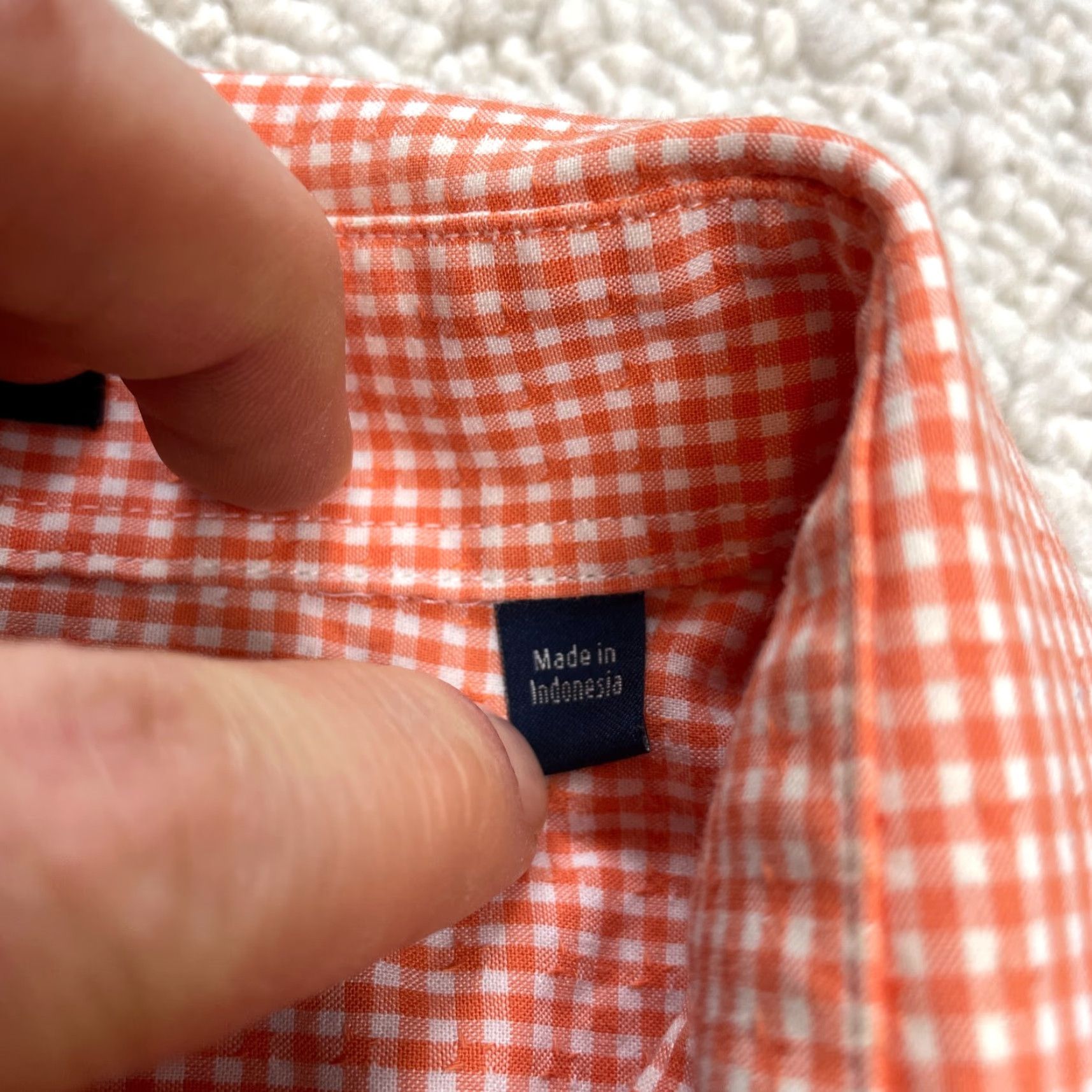 Tommy Hilfiger Tommy Hilfiger Shirt Mens 16 34-35 Orange Check Slim fit Long Sleeve Button Up Size US S / EU 44-46 / 1 - 4 Thumbnail