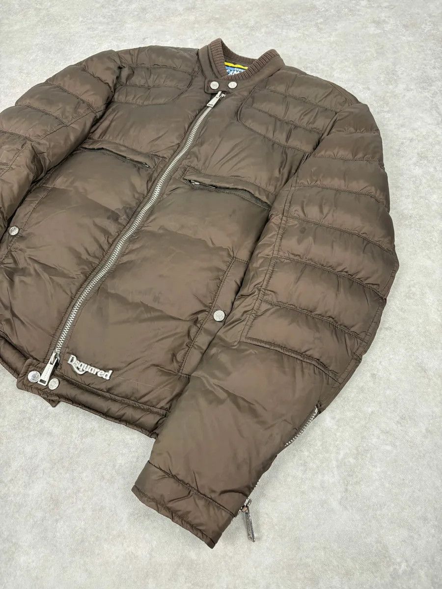 Dsquared2 AW2010 Dsquared2 Brown Biker Puffer Jacket Size US M / EU 48-50 / 2 - 6 Thumbnail