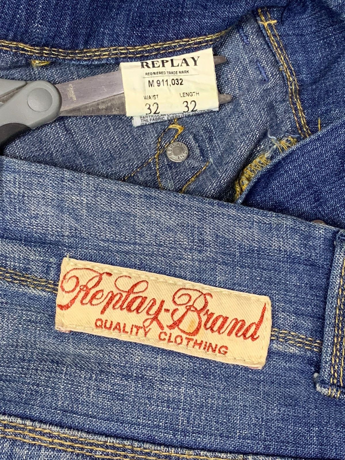 Replay Vintage Replay Mud Wash Distressed Style Jeans Size US 33 - 9 Thumbnail