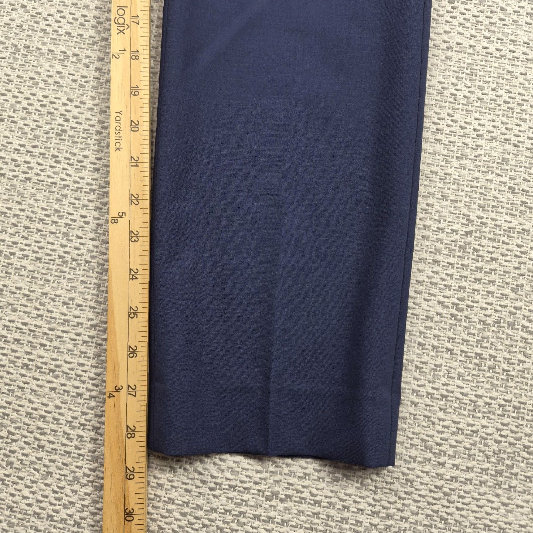 Murano Murano Collezione Evan Fit Dress Pants Mens 34x30 Blue Wool Stretch Flat Front Size US 34 / EU 50 - 5 Thumbnail