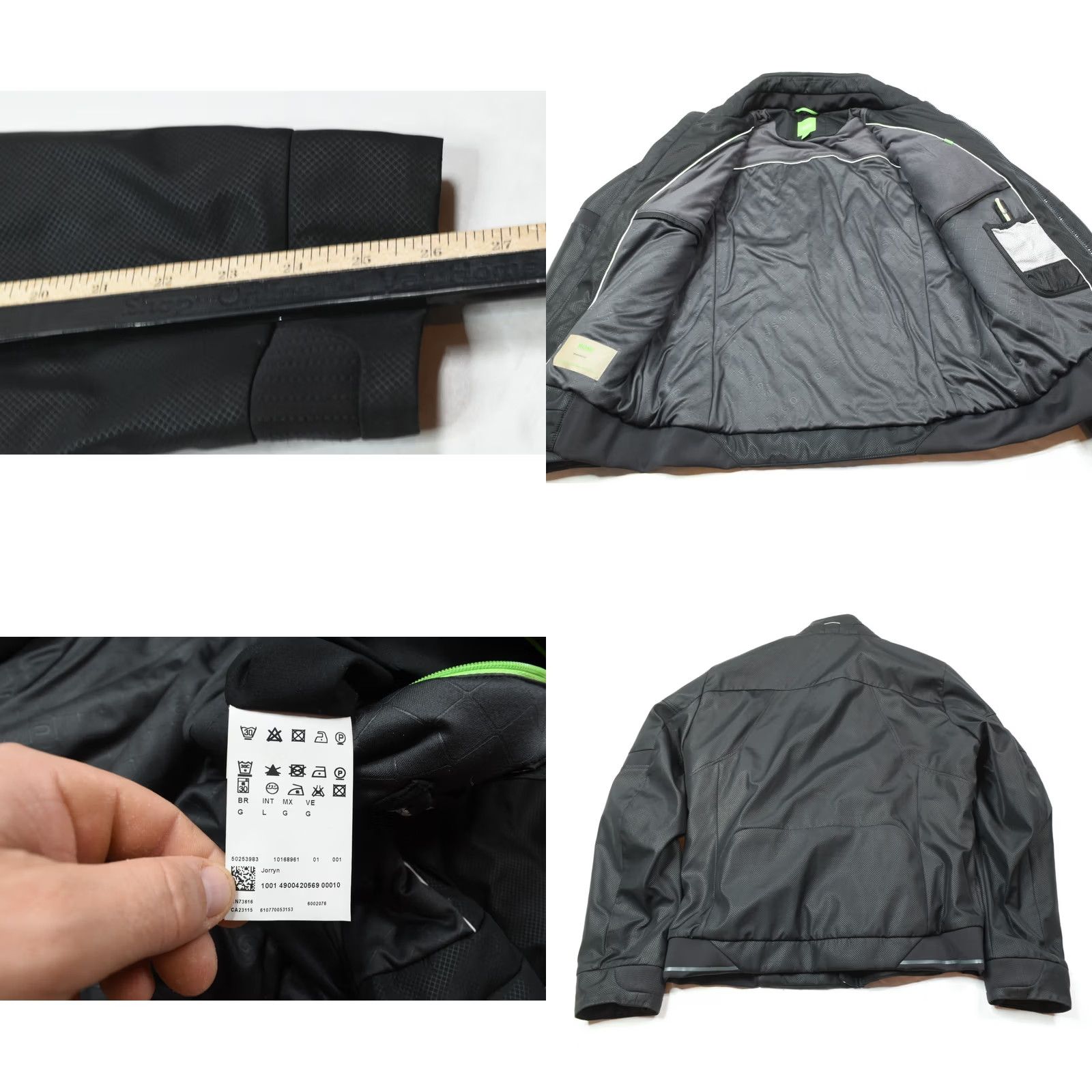 Hugo Boss HUGO BOSS Green Label Jorryn Bomber Jacket Mens Large Black Full Zip Long Sleeve Size US L / EU 52-54 / 3 - 9 Thumbnail