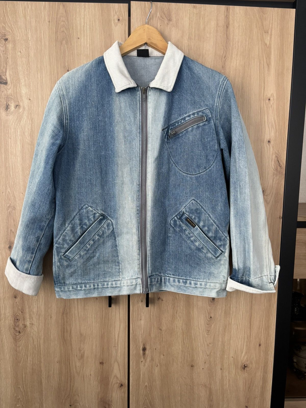 Wrangler VINTAGE FADED WRANGLER DENIM WORK JACKET Size US S / EU 44-46 / 1 - 1 Thumbnail