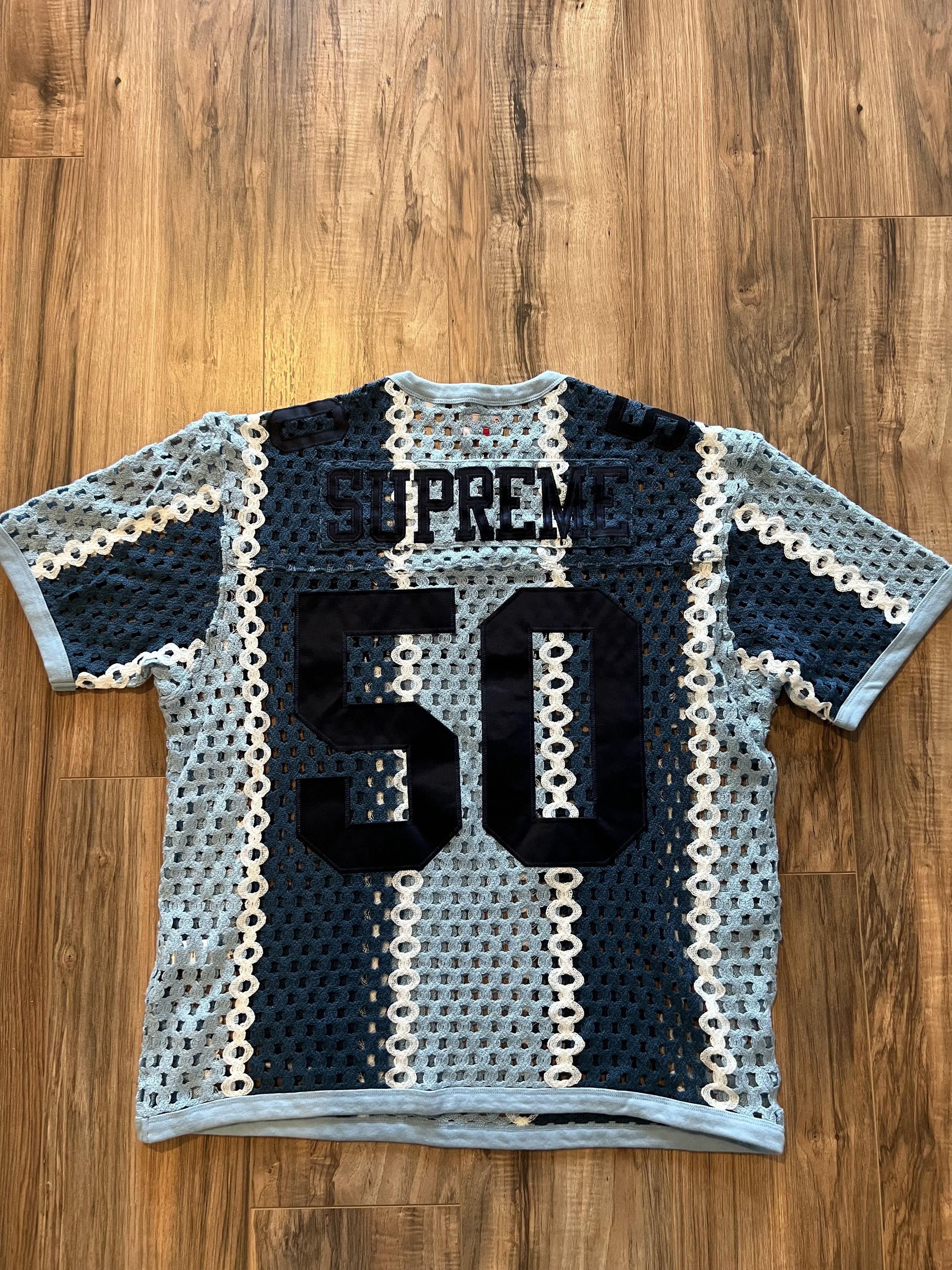 Supreme Supreme Crochet Football Jersey SS23 Size US L / EU 52-54 / 3 - 2 Thumbnail