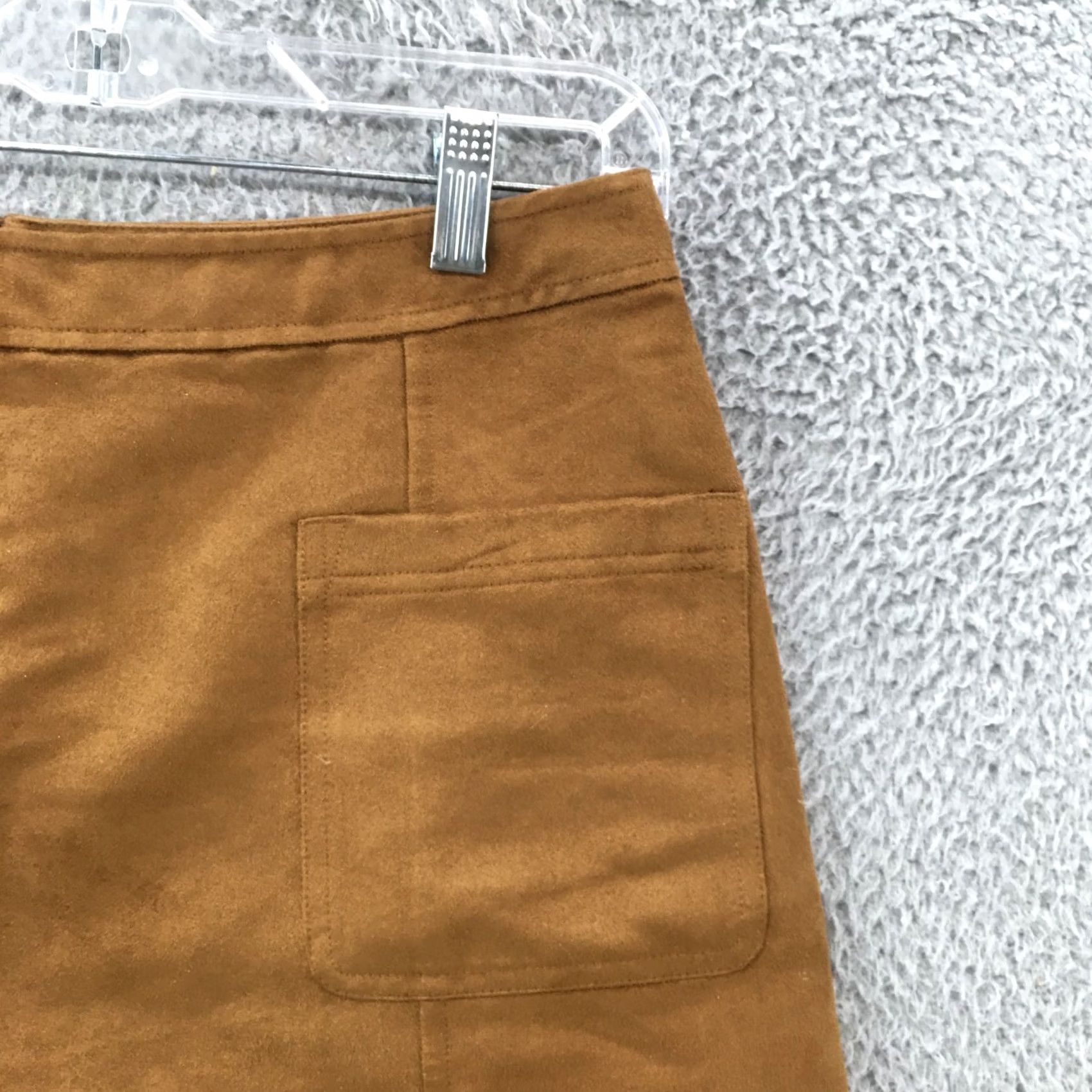 Old Navy Old Navy Skirt Womens 6 A-Line Mini Brown Front Pockets Zip Back Casual Mid Rise- Denim, Polyester, Short Skirt, Regular Size 6 Womens Size 28" / US 6 / IT 42 - 4 Thumbnail