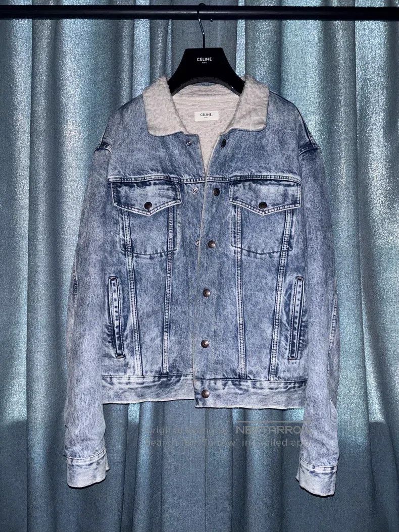 Celine CELINE Shearling Denim Jacket Size US L / EU 52-54 / 3 - 1 Thumbnail