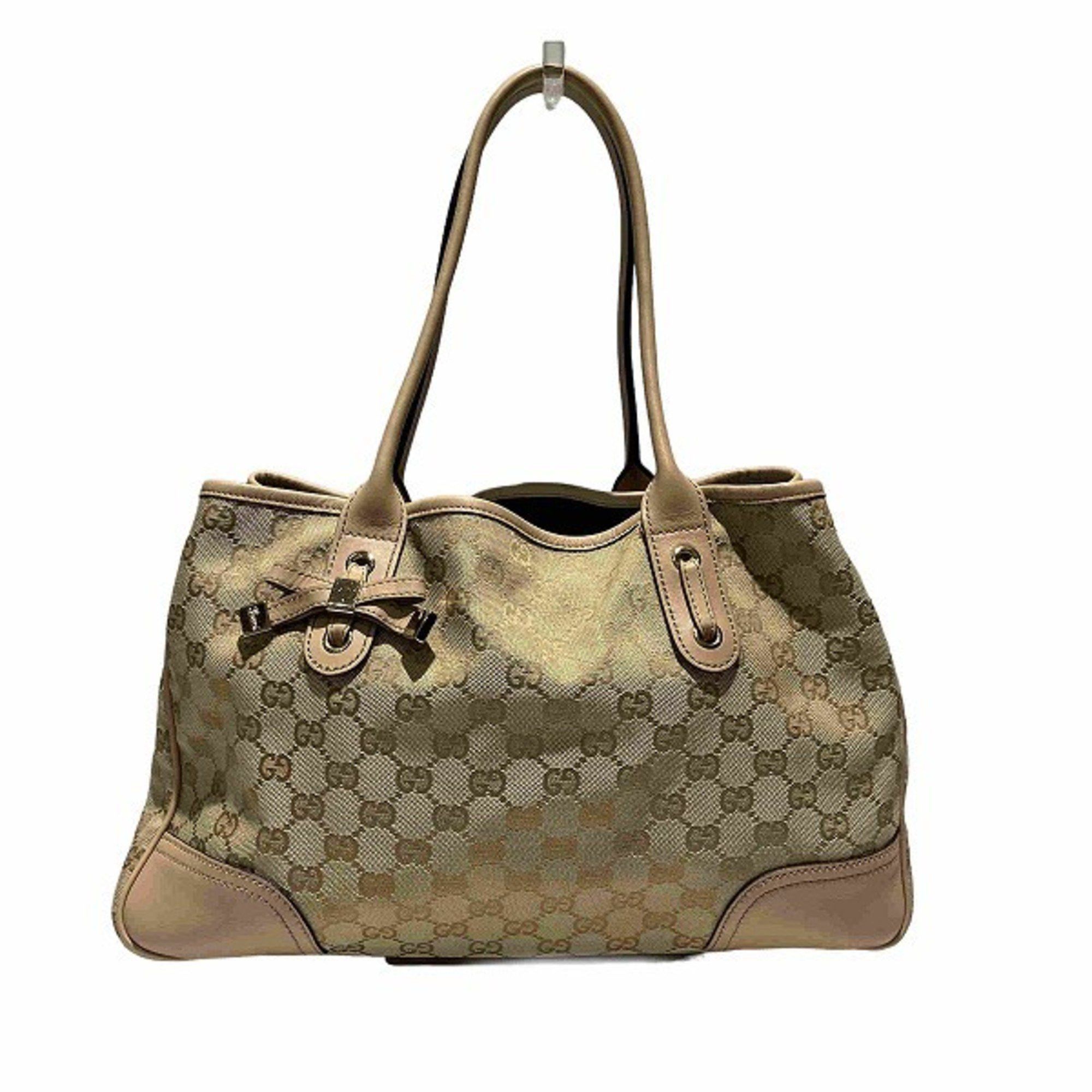 image of Gucci GG Canvas Princess 163805 Bag Tote Women's in Beige