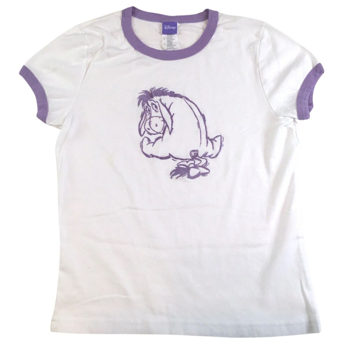 Disney Disney Eeyore Ringer T-Shirt Purple Textured Size Large Size L / US 10 / IT 46 - 3 Thumbnail