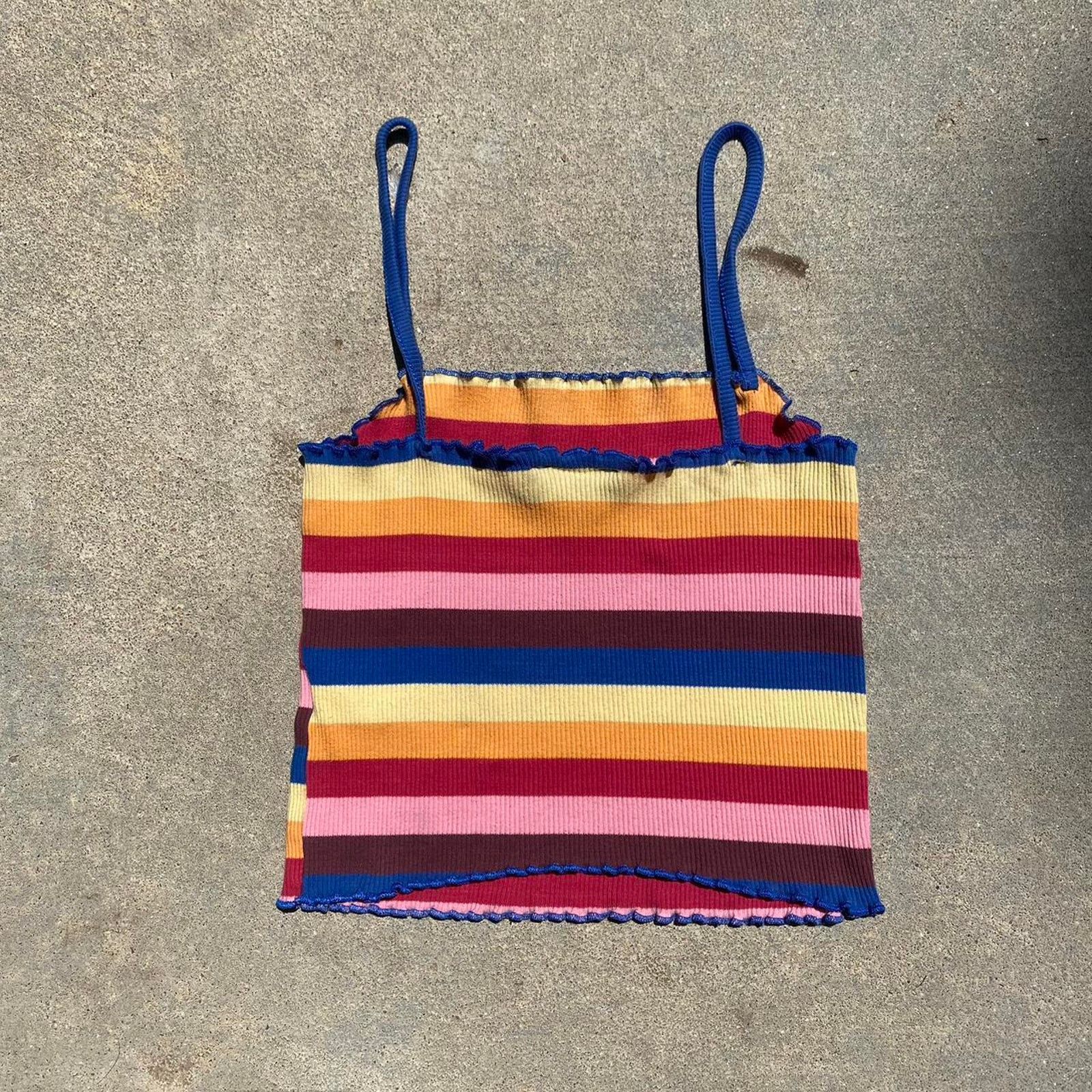 Topshop Multicoloured striped tank top Size S / US 4 / IT 40 - 4 Thumbnail