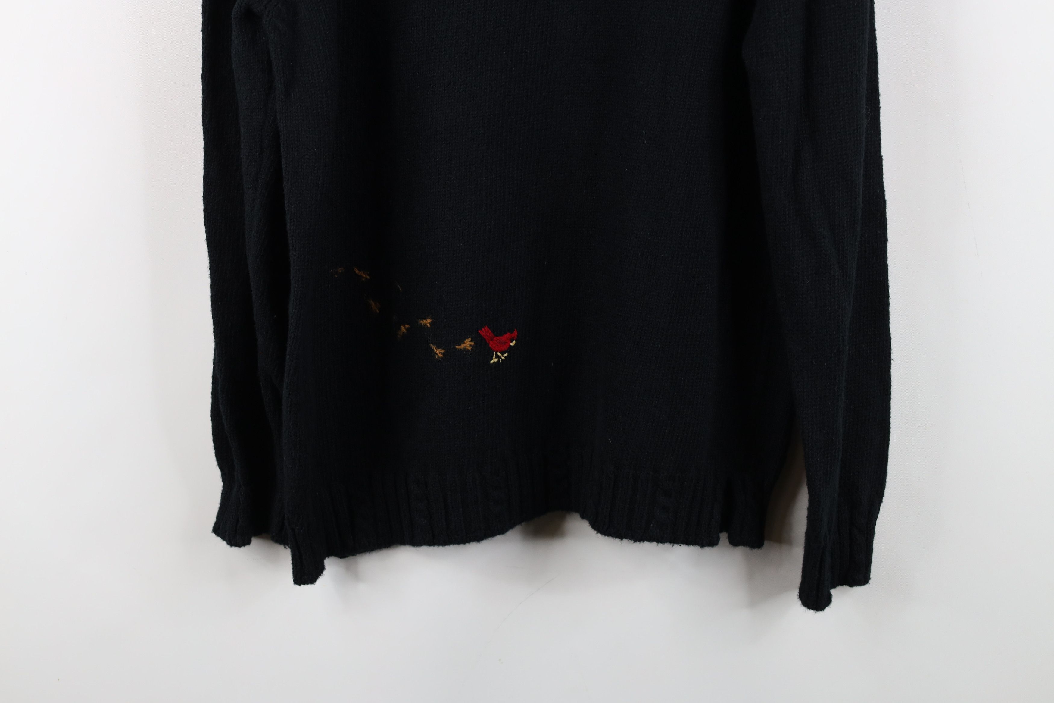 Vintage Vintage 90s Streetwear Blend Embroidered Nature Knit Sweater Size L / US 10 / IT 46 - 15 Thumbnail