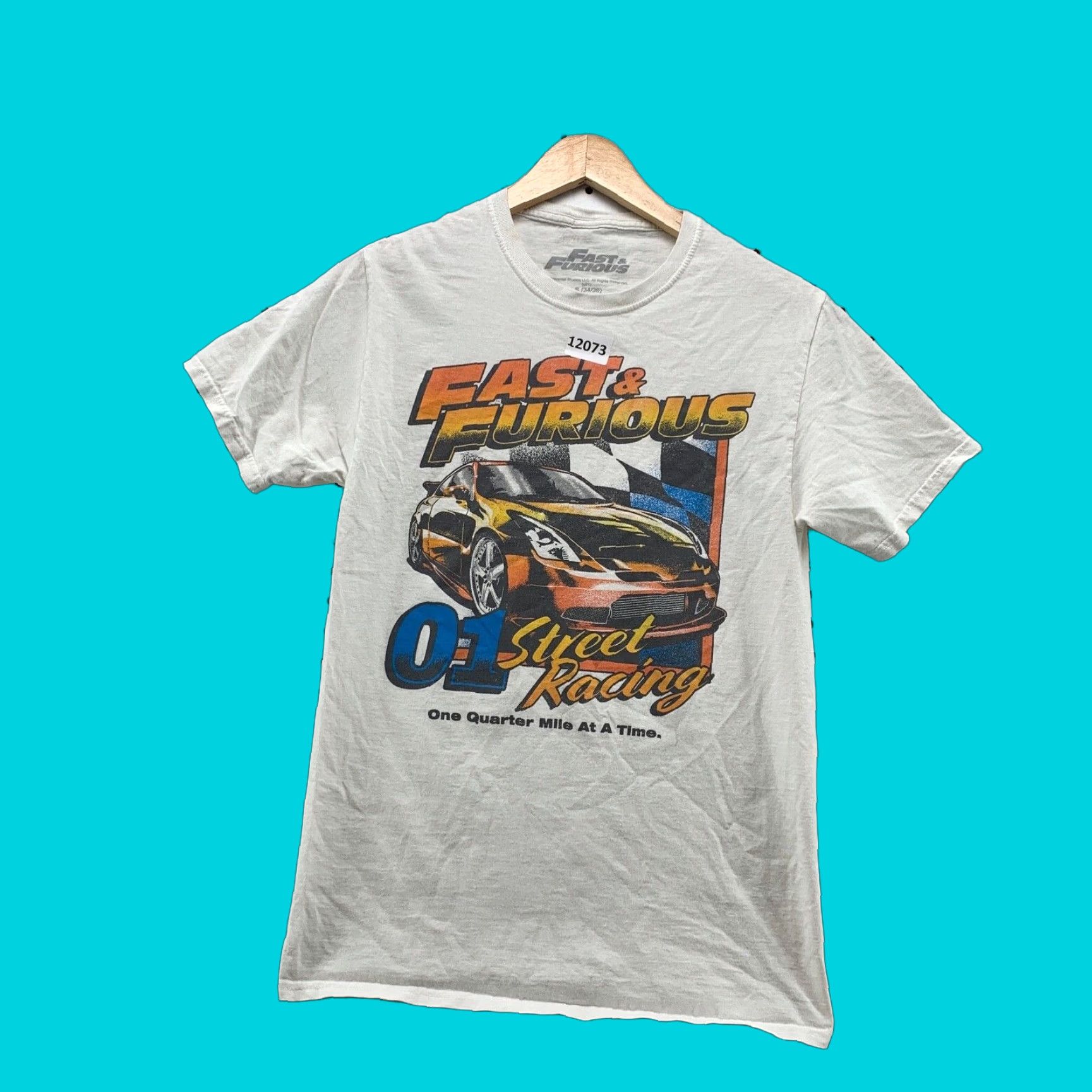Vintage VINTAGE Fast & Furious T-Shirt Small Street Racing One Quarter Mile At A Time Graphic White Cotton Mens Size US S / EU 44-46 / 1 - 1 Thumbnail
