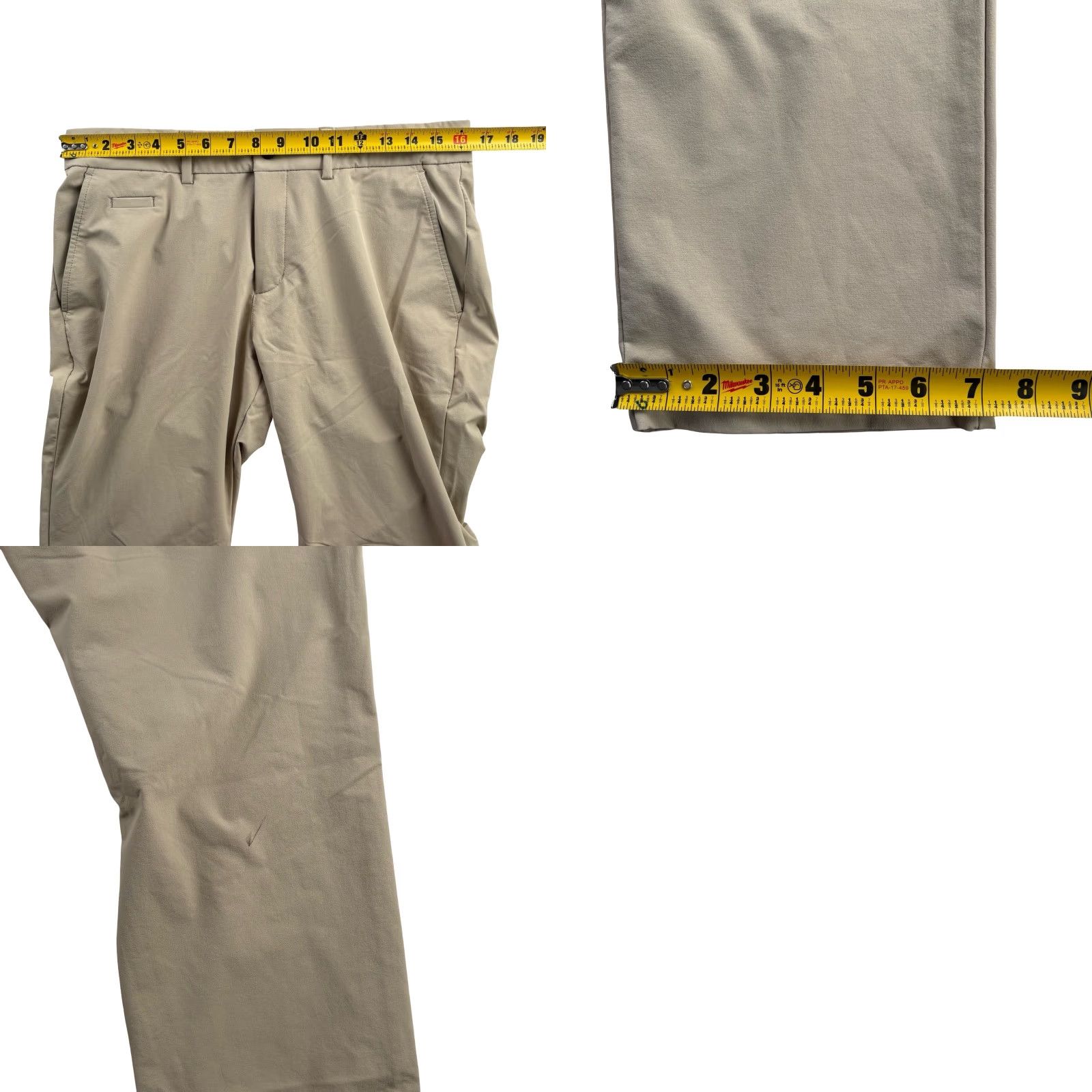 KJUS KJUS Men’s Ike Golf Pants Tan 33x32 Flat Front Stretch Polyester Beige Chino Casual Mens Pants Size US 33 - 8 Thumbnail