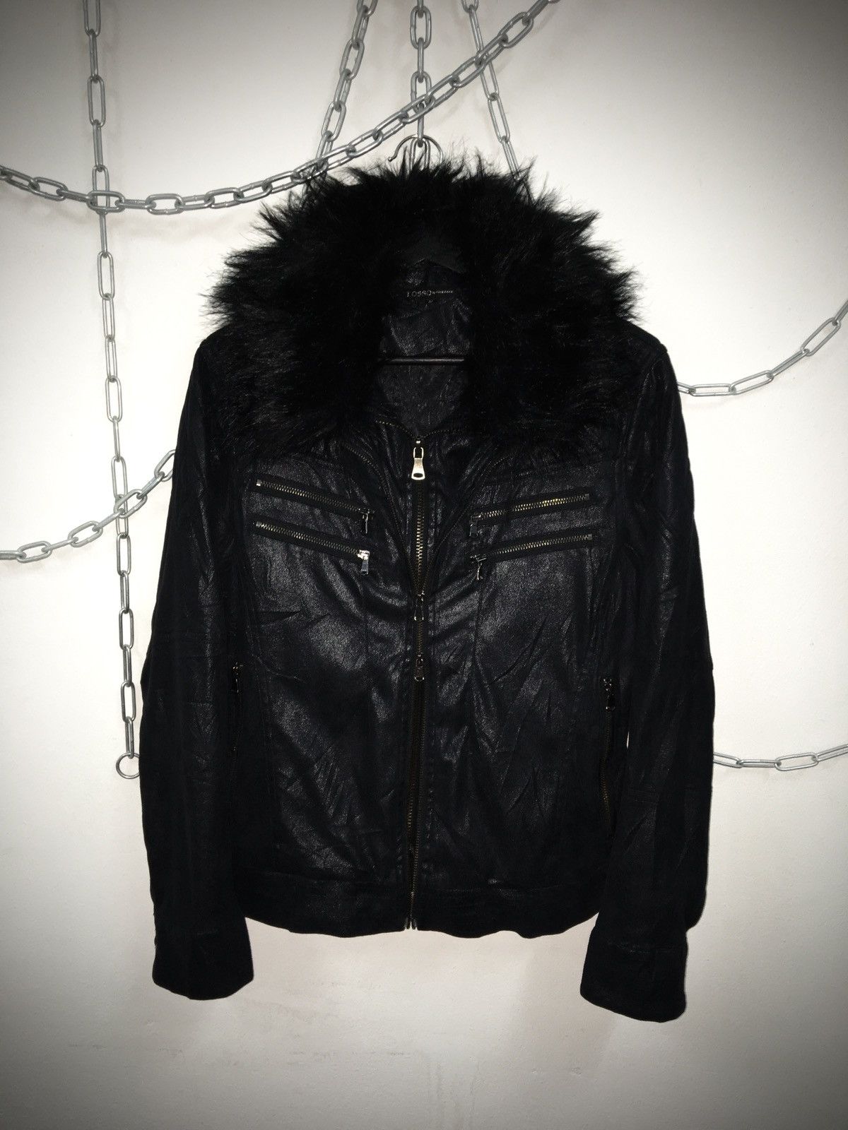 Other ROSSO BY VICE FAIRY BLACK FUR VAX ZIPPER JACKET | Grailed