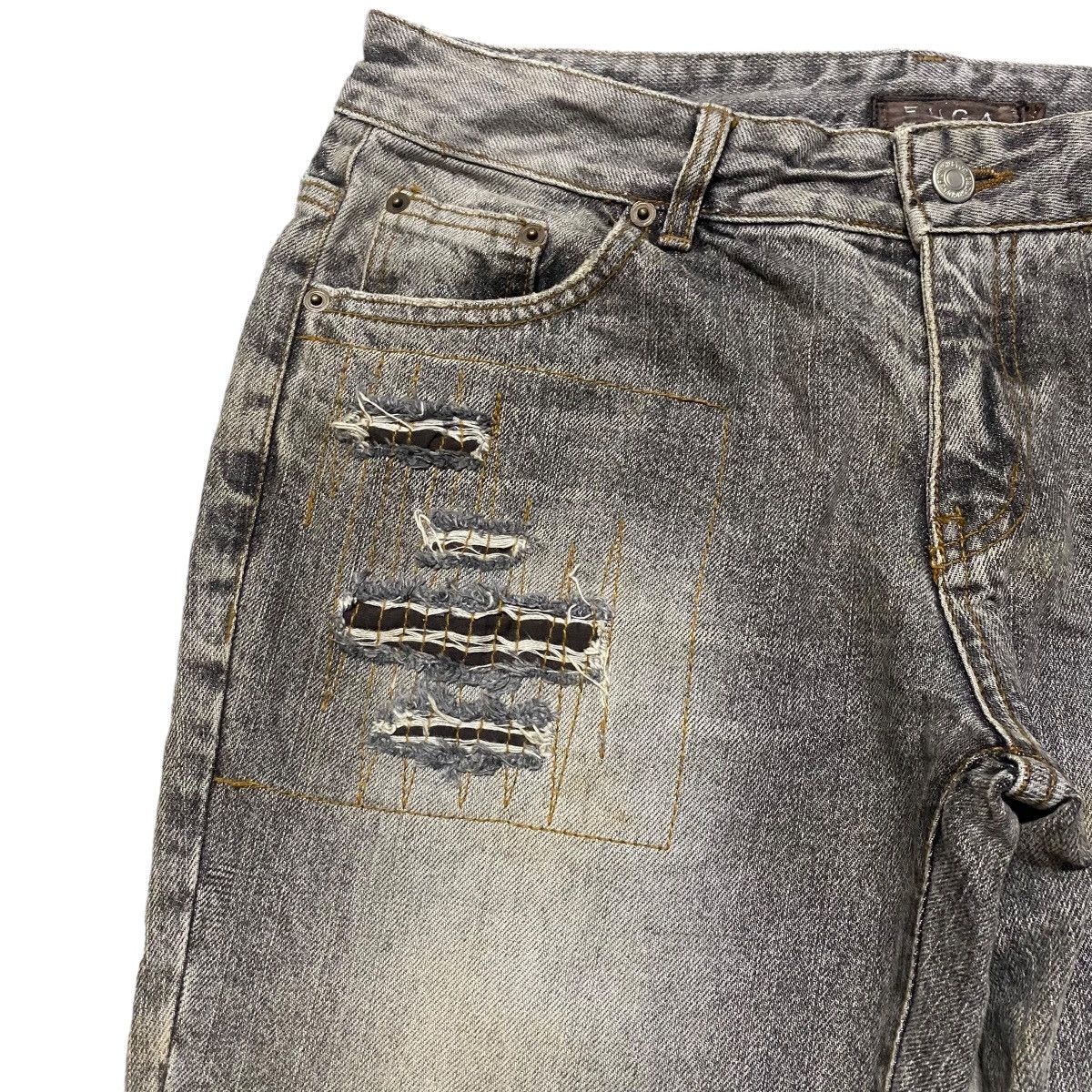 GOSTAR DE FUGA FUGA Distressed Denim Flare Jeans Size US 32 / EU 48 - 4 Thumbnail