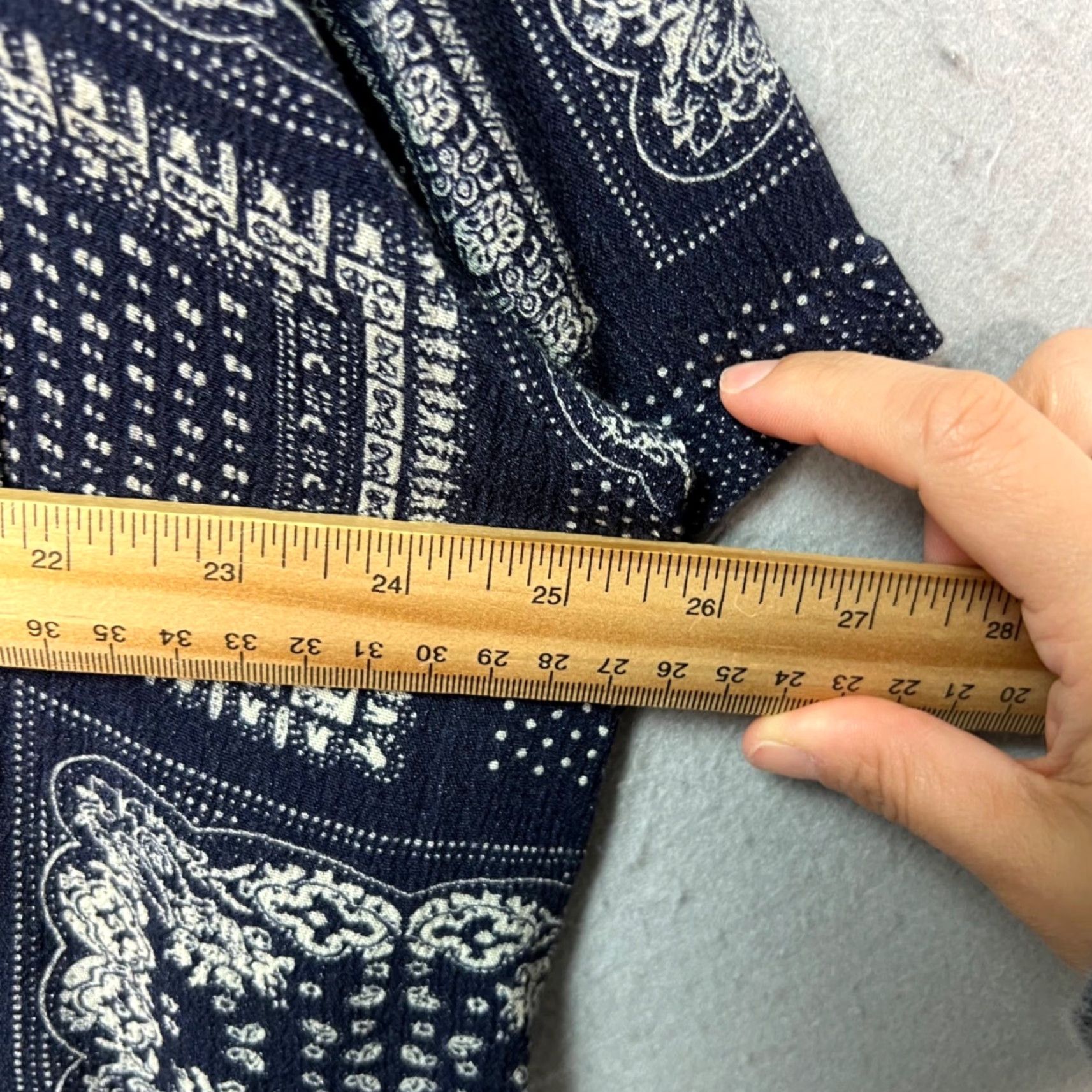 Vintage Profound Mens Medium Bandana Print Button-Up Shirt Blue & White Rayon Cotton Casual Shirt Size US M / EU 48-50 / 2 - 5 Thumbnail