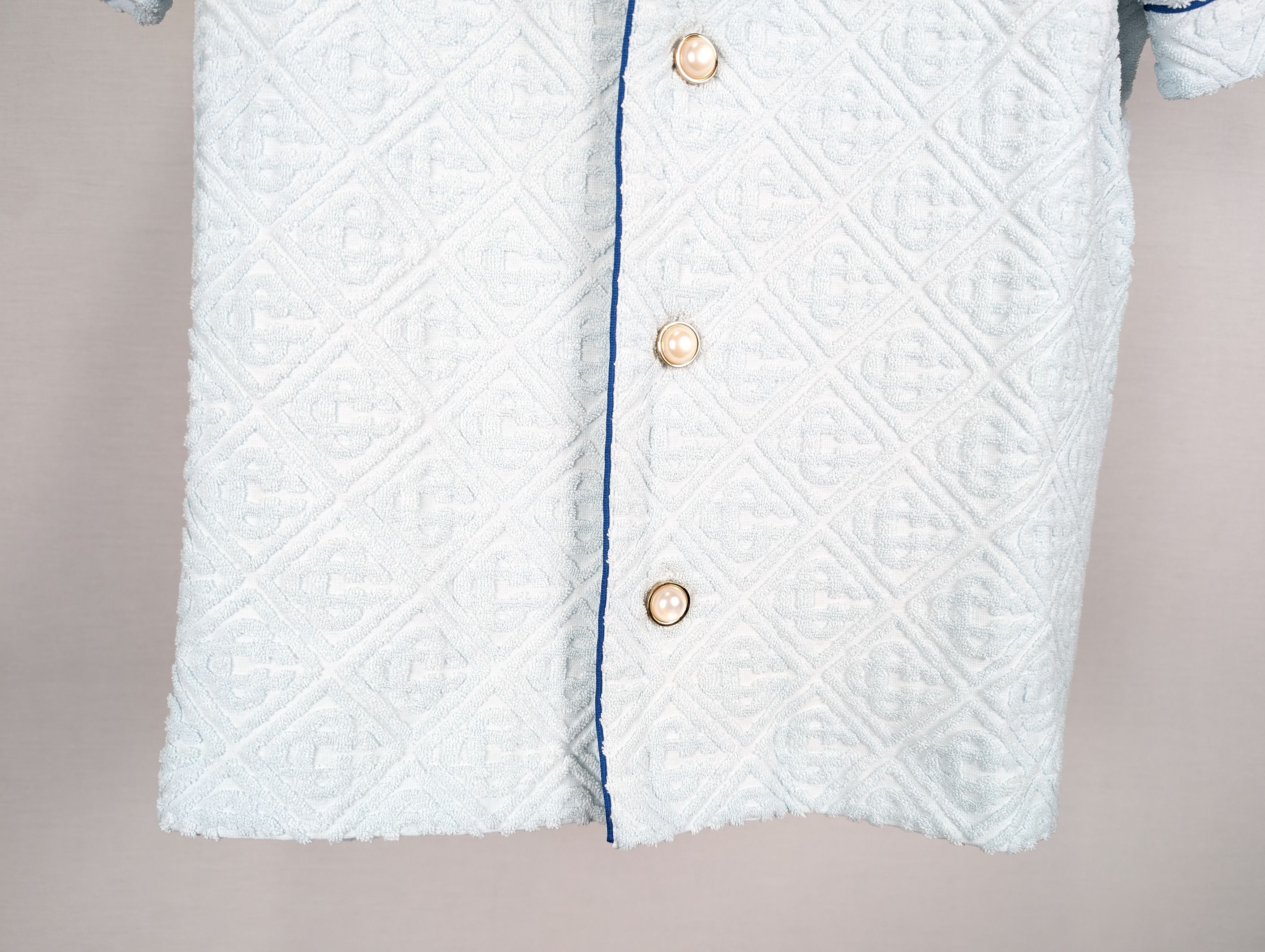Casablanca o1rshd1 DUP / Towelling Monogram Collar Shirt in Light Blue Size US S / EU 44-46 / 1 - 7 Thumbnail