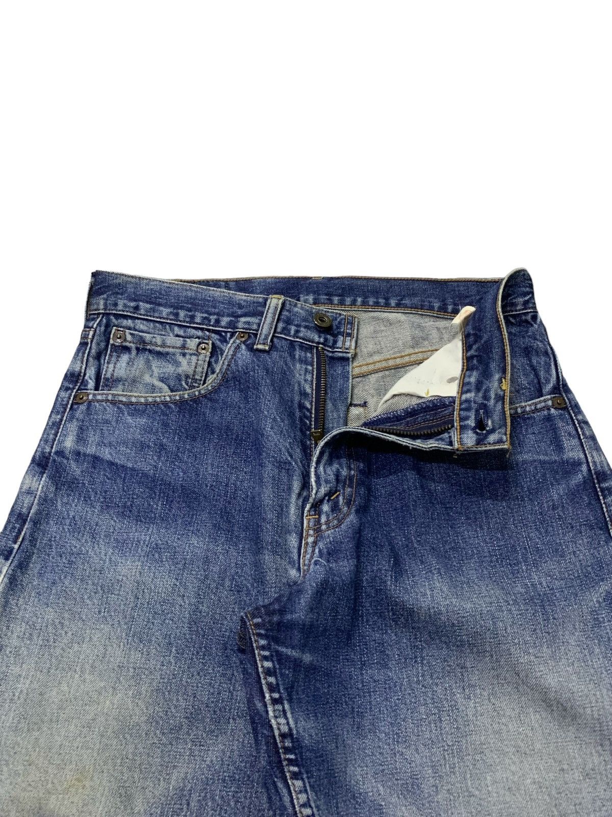 Levi's × Vintage Vintage Levis 504 Selvedge Baggy Cut Distressed Jeans Size US 30 / EU 46 - 9 Thumbnail