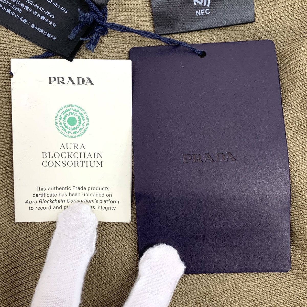 Prada Prada Brown Logo Letter Wool Long Sleeve Knit Sweater K26WX Size L / US 10 / IT 46 - 6 Thumbnail