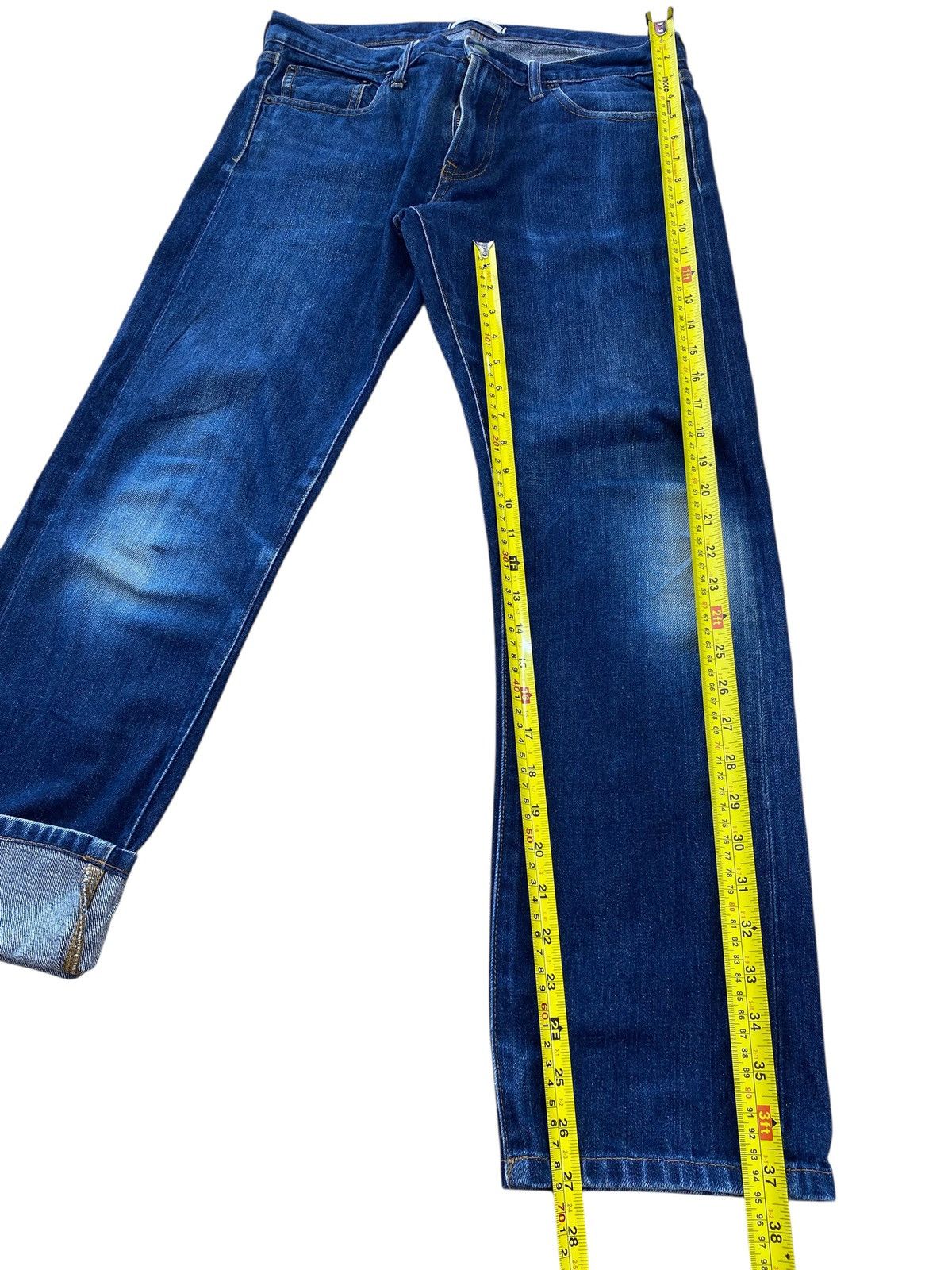 Uniqlo Uniqlo X Selvedge Blue Wash Knee Style Straight Leg Jeans Size US 32 / EU 48 - 8 Thumbnail