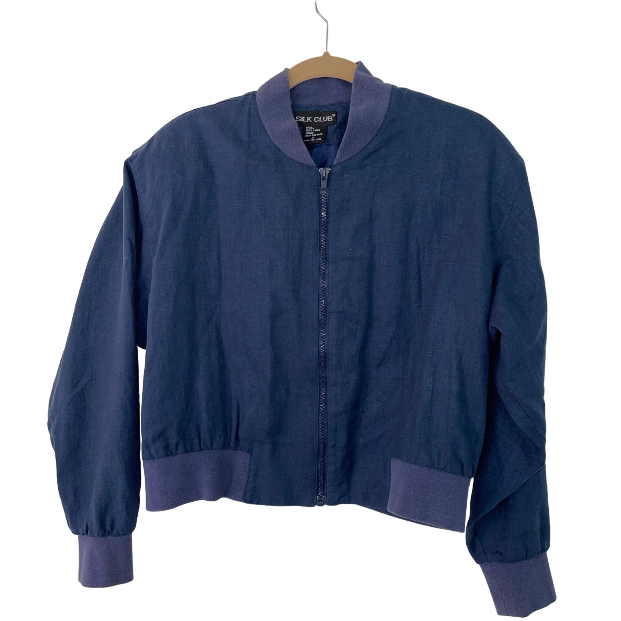 Vintage Silk Club Vintage Womens Jacket Size Small Blue Size S / US 4 / IT 40 - 1 Thumbnail