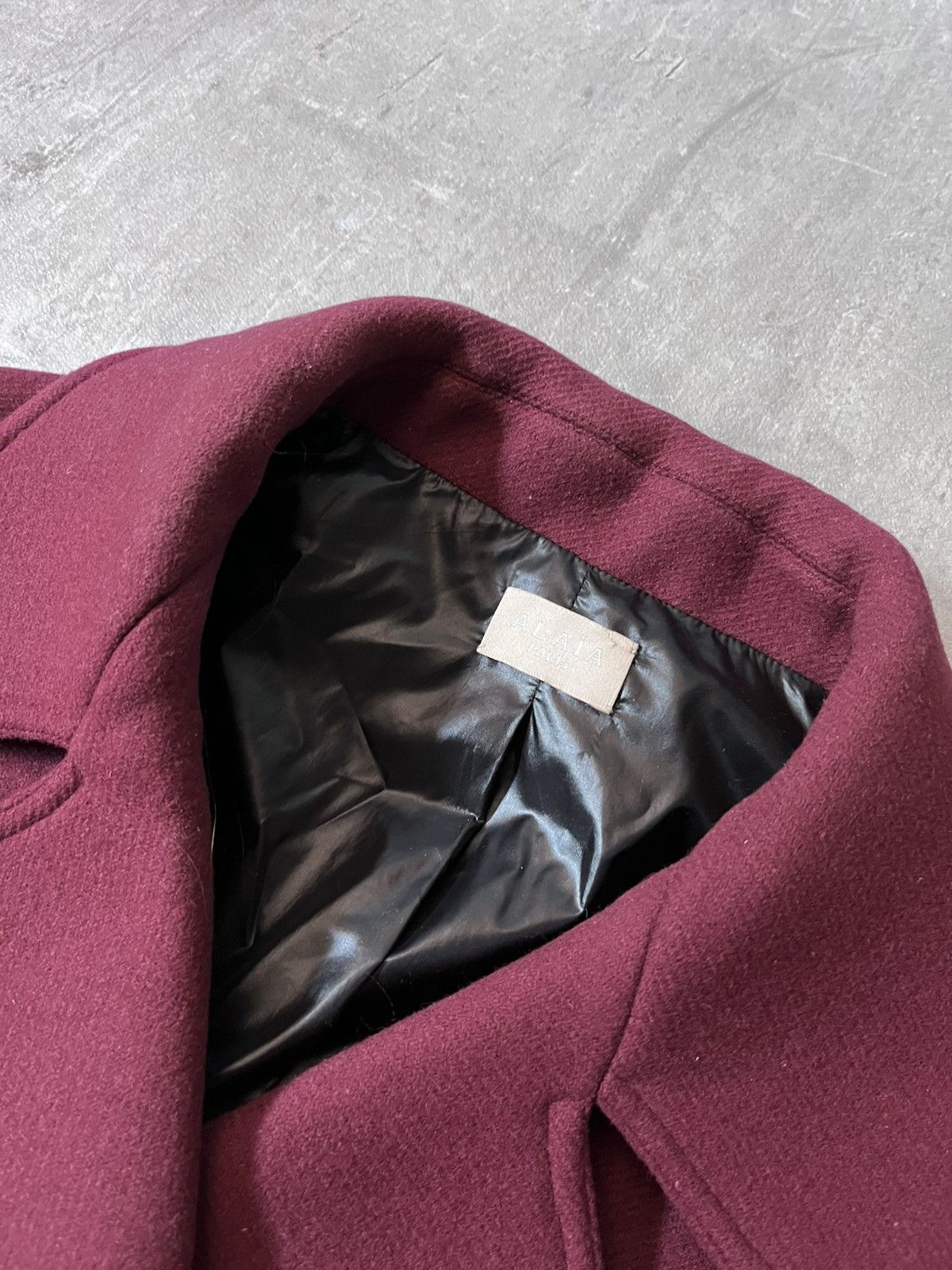 Alaia Alaia Double Breasted Burgundy Wool Coat Size M / US 6-8 / IT 42-44 - 10 Thumbnail