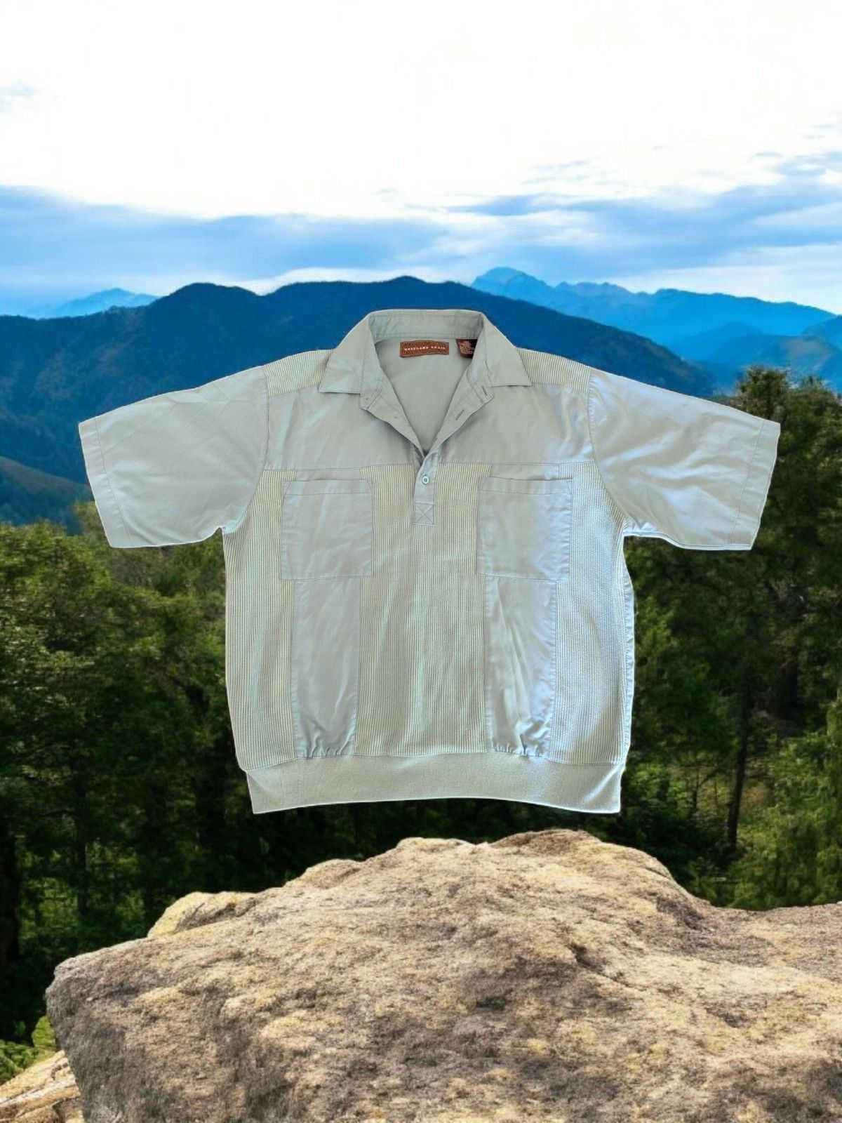 The Unbranded Brand Woodland Trail Men Large Pockets Pullover Short Sleeve Green Size US L / EU 52-54 / 3 - 1 Thumbnail