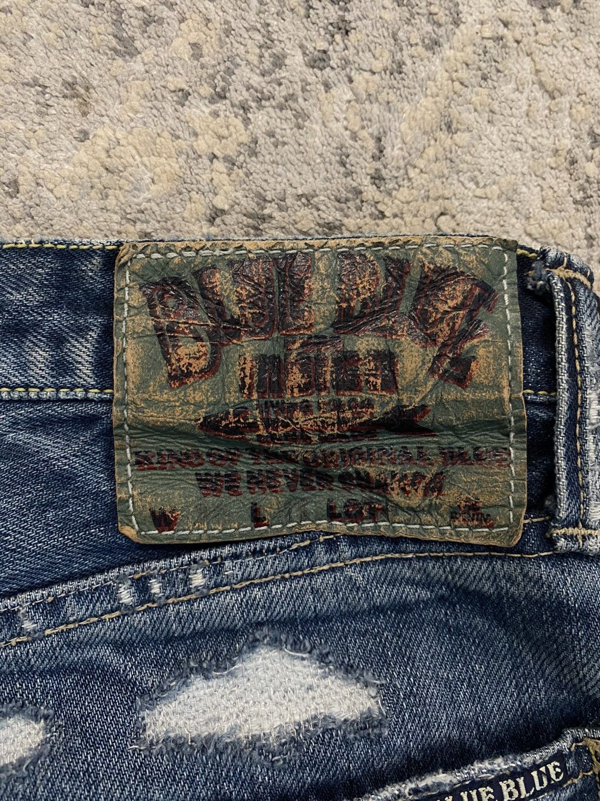 Blue Blue Japan Blue Blue Japan - Crash Distressed Repair Bootcut Denim Size US 30 / EU 46 - 11 Thumbnail